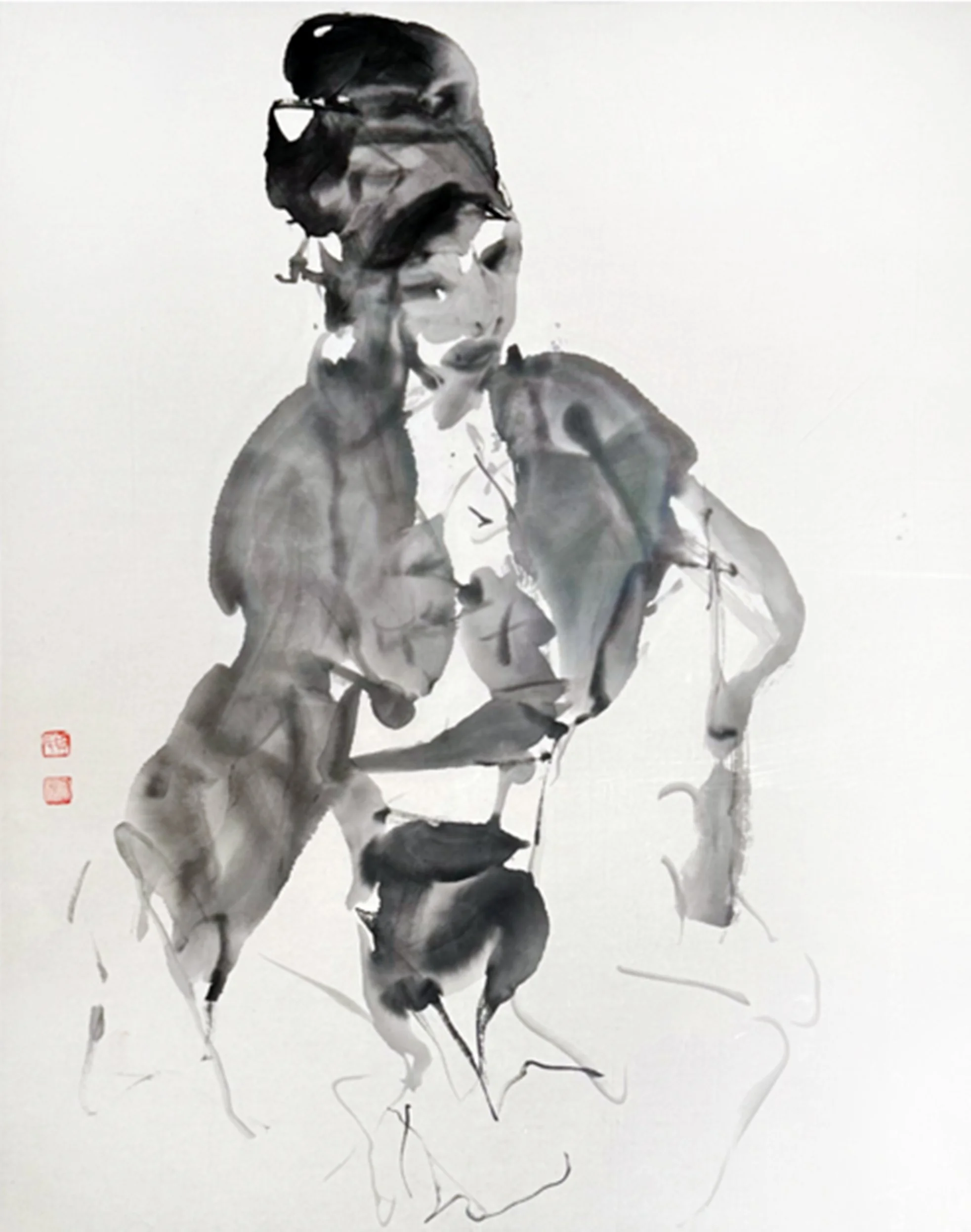 贝家骧 戏曲人物09 Opera Figure 09 纸本水墨 52×66cm 2024.jpg