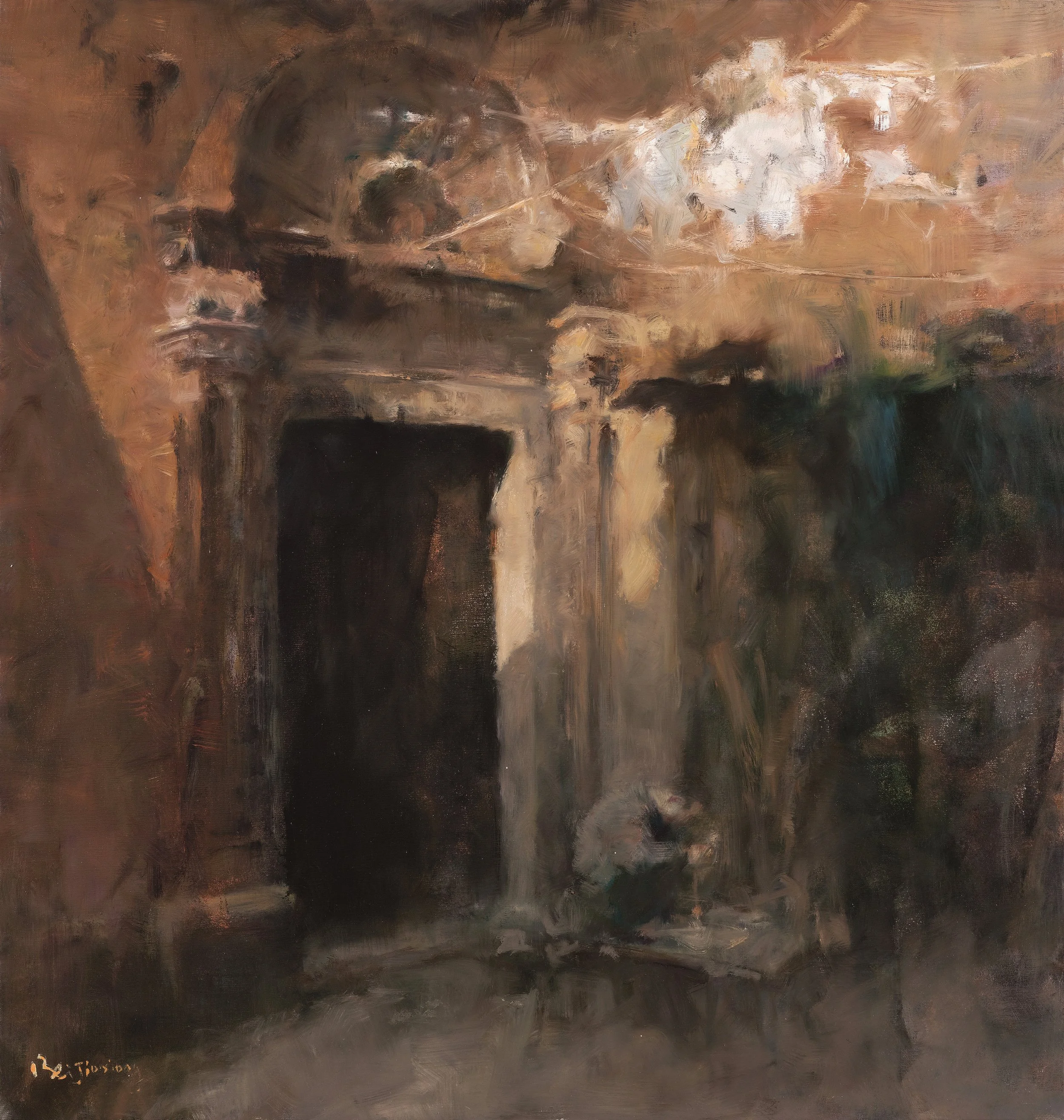 贝家骧 长安里 Chang’an Alley 布面油画 95×100cm 2016.jpg