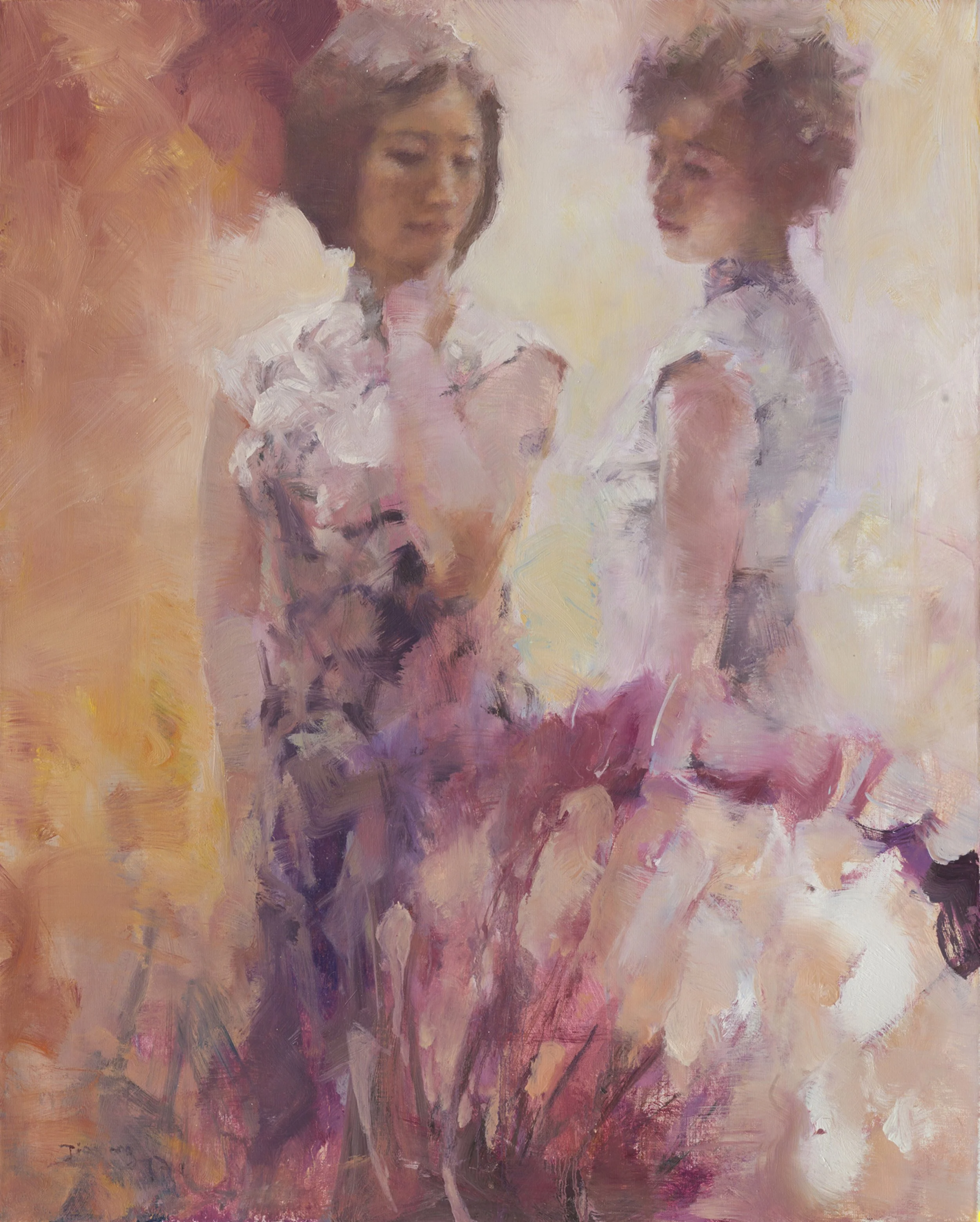贝家骧 沪语系列二-软语 Shanghai Dialect 2-Sotto Voce 布面油画 73×91cm 2017.jpg