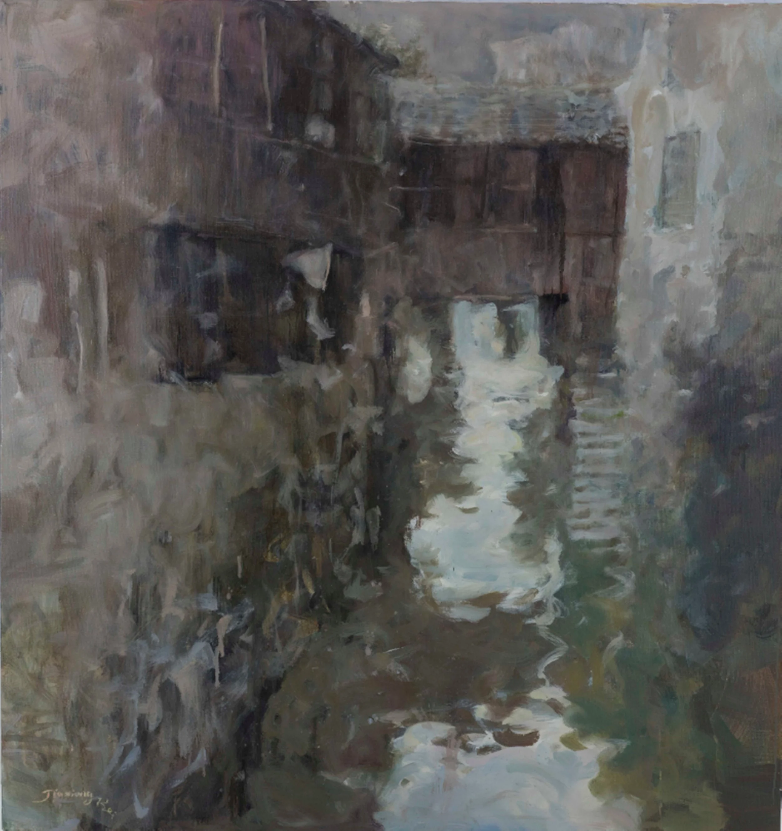 贝家骧 水乡06 Rivertown 06 布面油画 126×134cm 2019.jpg