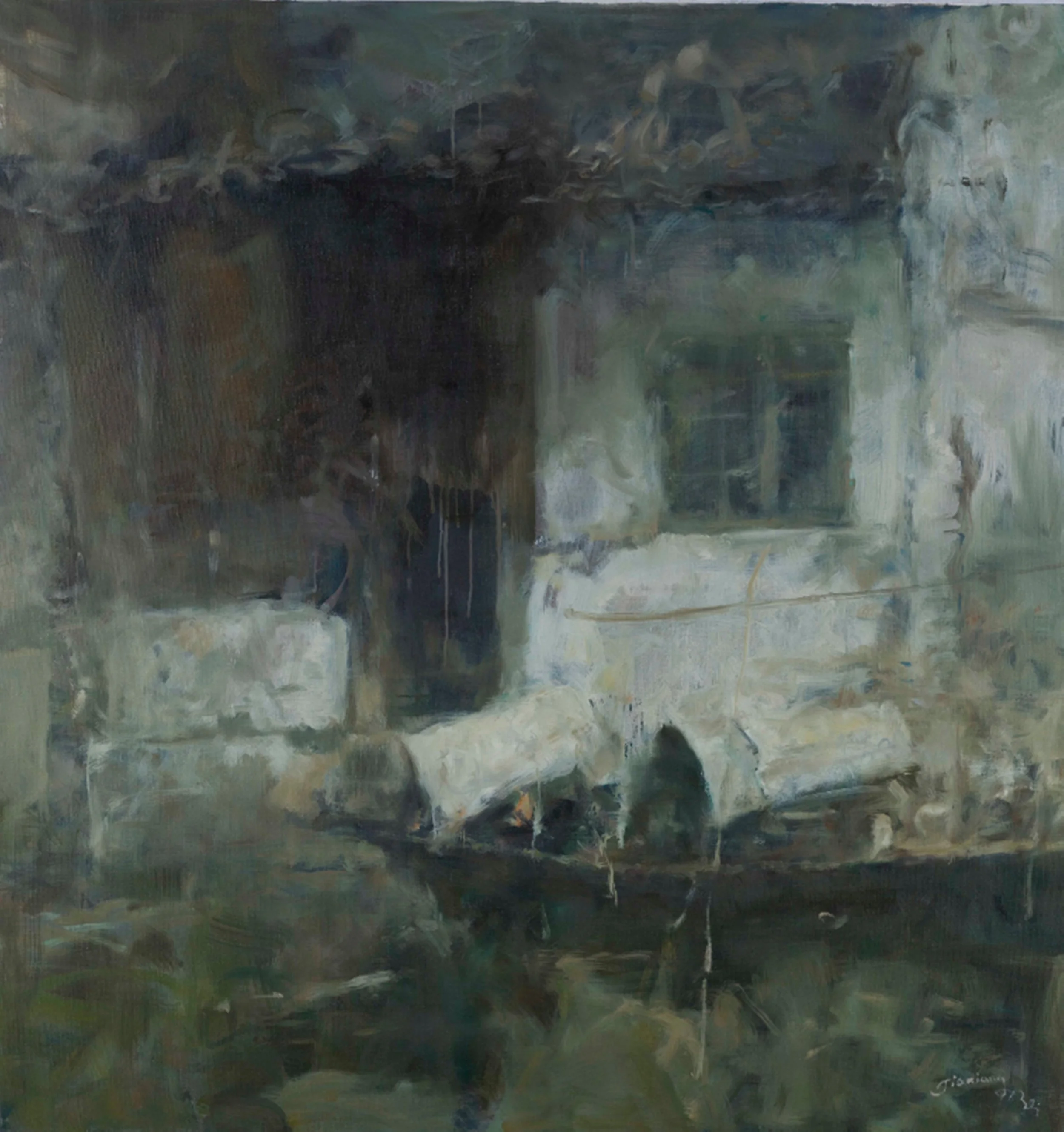 贝家骧 水乡08 Rivertown 08 布面油画 126×134cm 2019.jpg