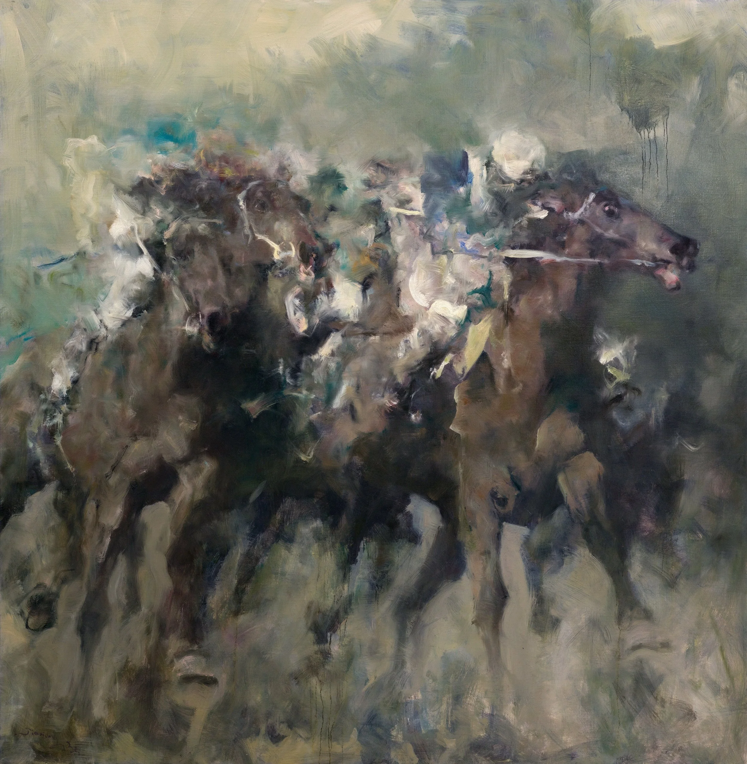 贝家骧 惊鸿 Fleeting Glory 布面油画 153×158cm 2017.jpg