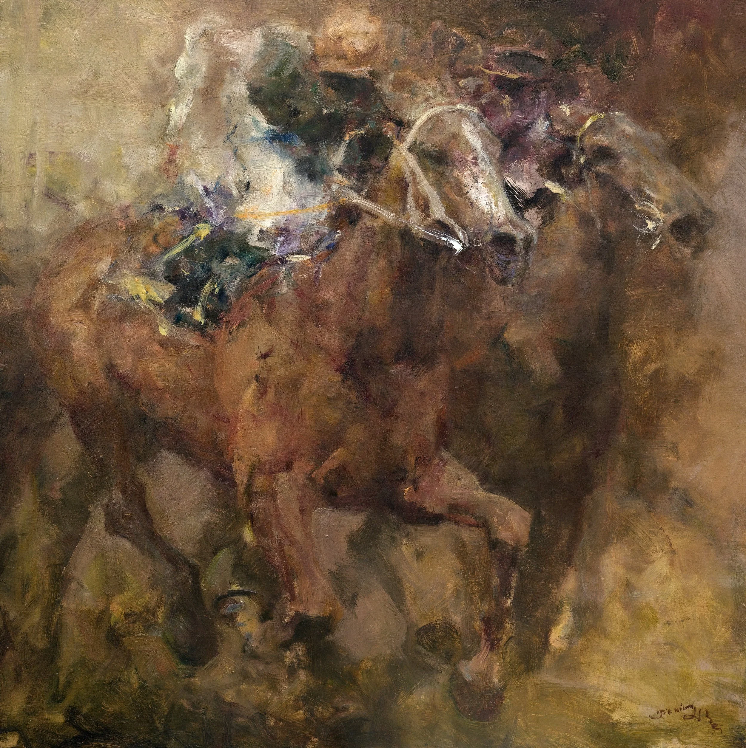 贝家骧 惊尘 Startle the Dust 布面油画 108×108cm 2017.jpg