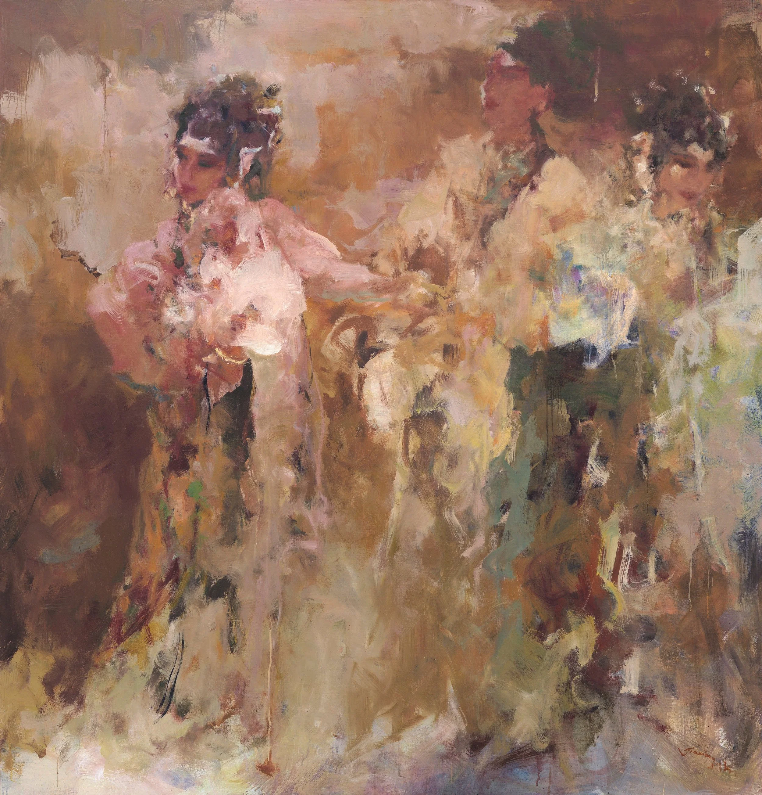 贝家骧 红袖醉软 Maid in Drunk 布面油画 165×172cm 2018.jpg