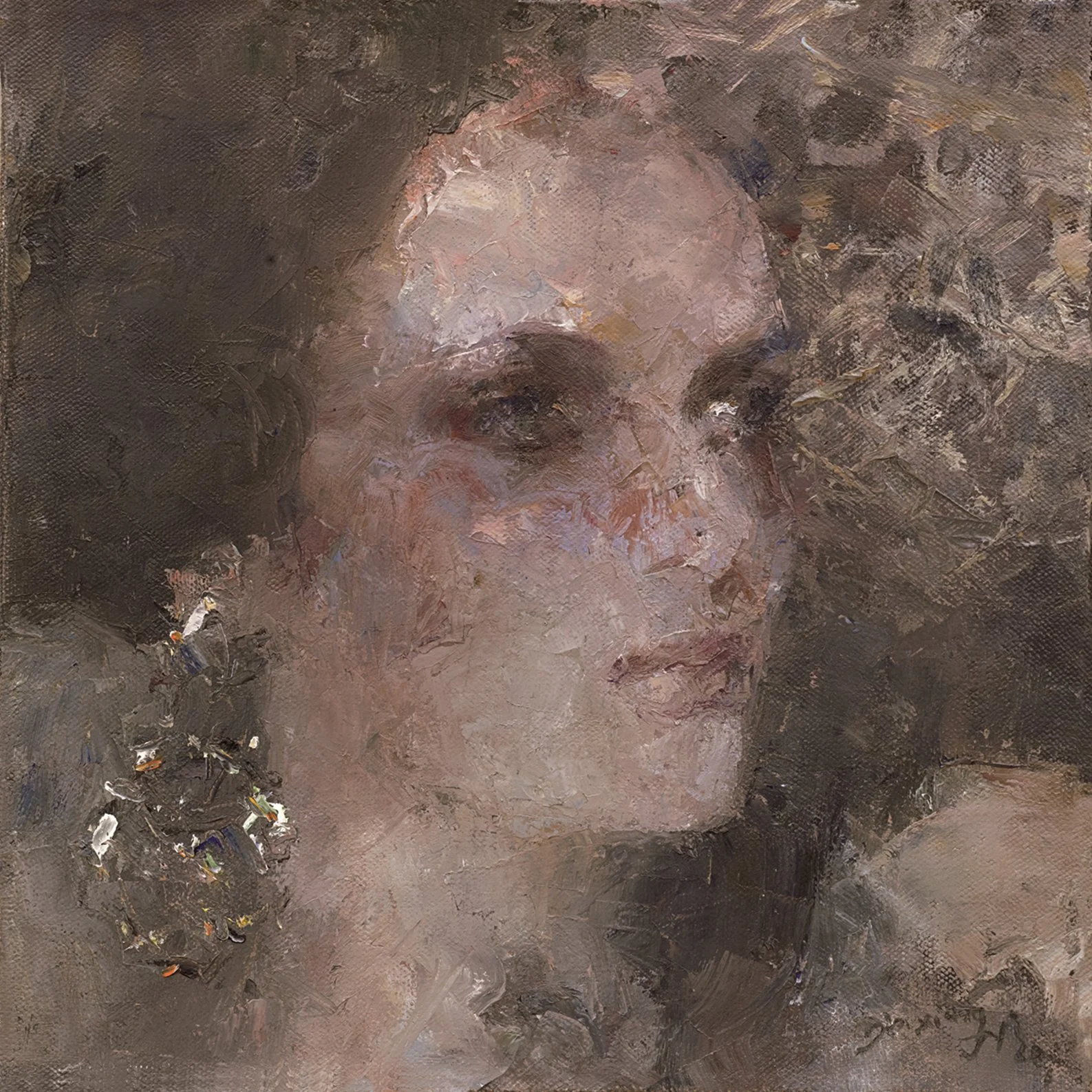 贝家骧 风情系列01 The Allured Woman 01 布面油画 42×42cm 2014.jpg