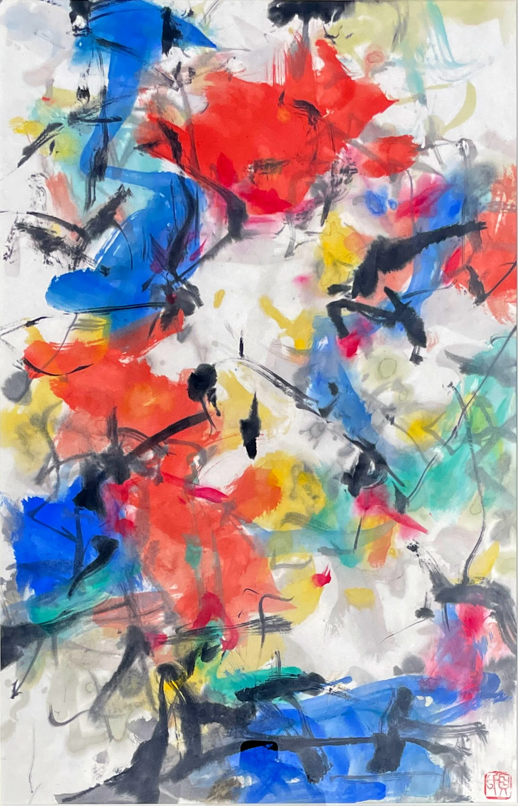 贝家骧 墨韵玄象系列14 Oriental Abstract 14 纸本水墨 45×70cm 2025.jpg