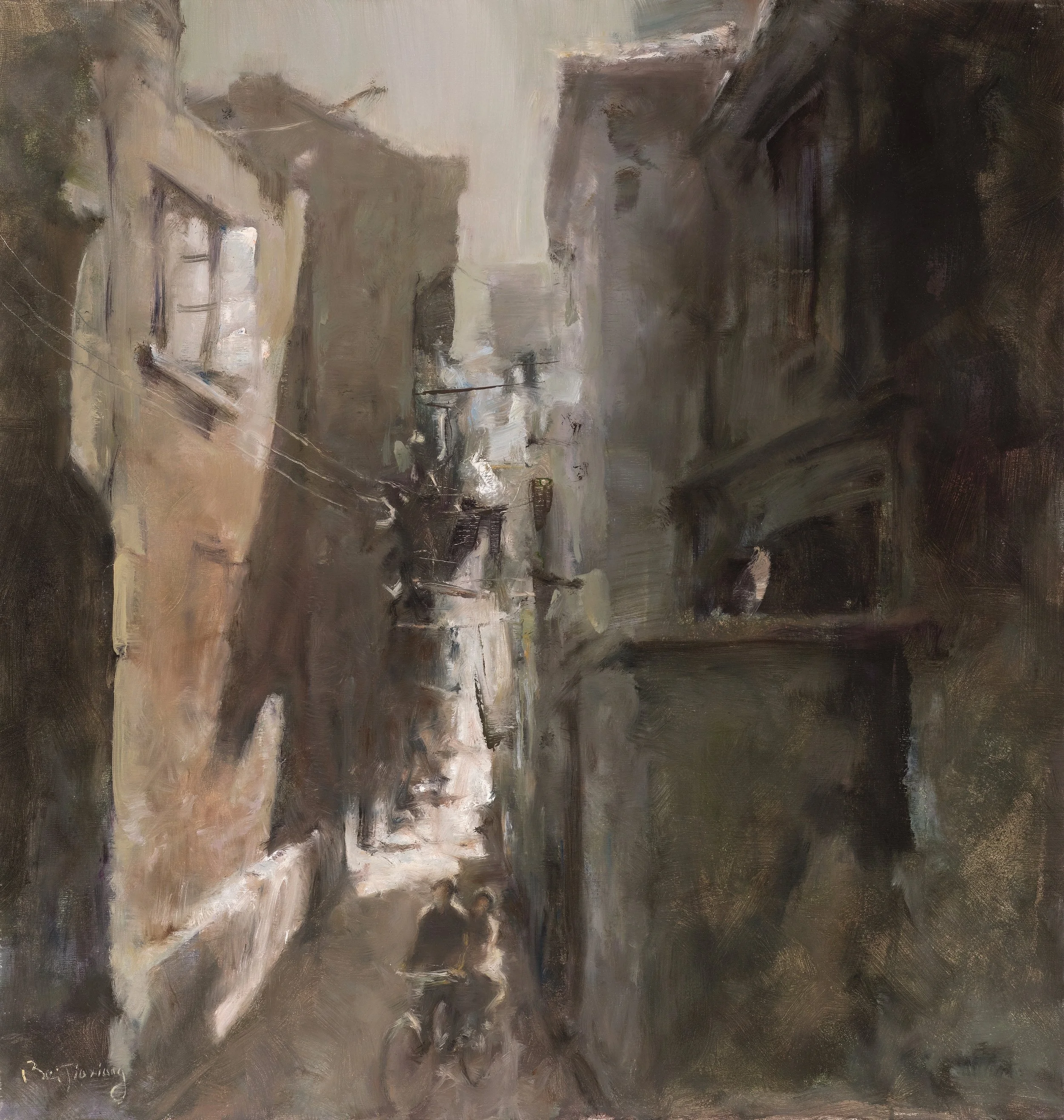 贝家骧 恒丰里 Hengfeng Alley 布面油画 95x100cm 2016.jpg