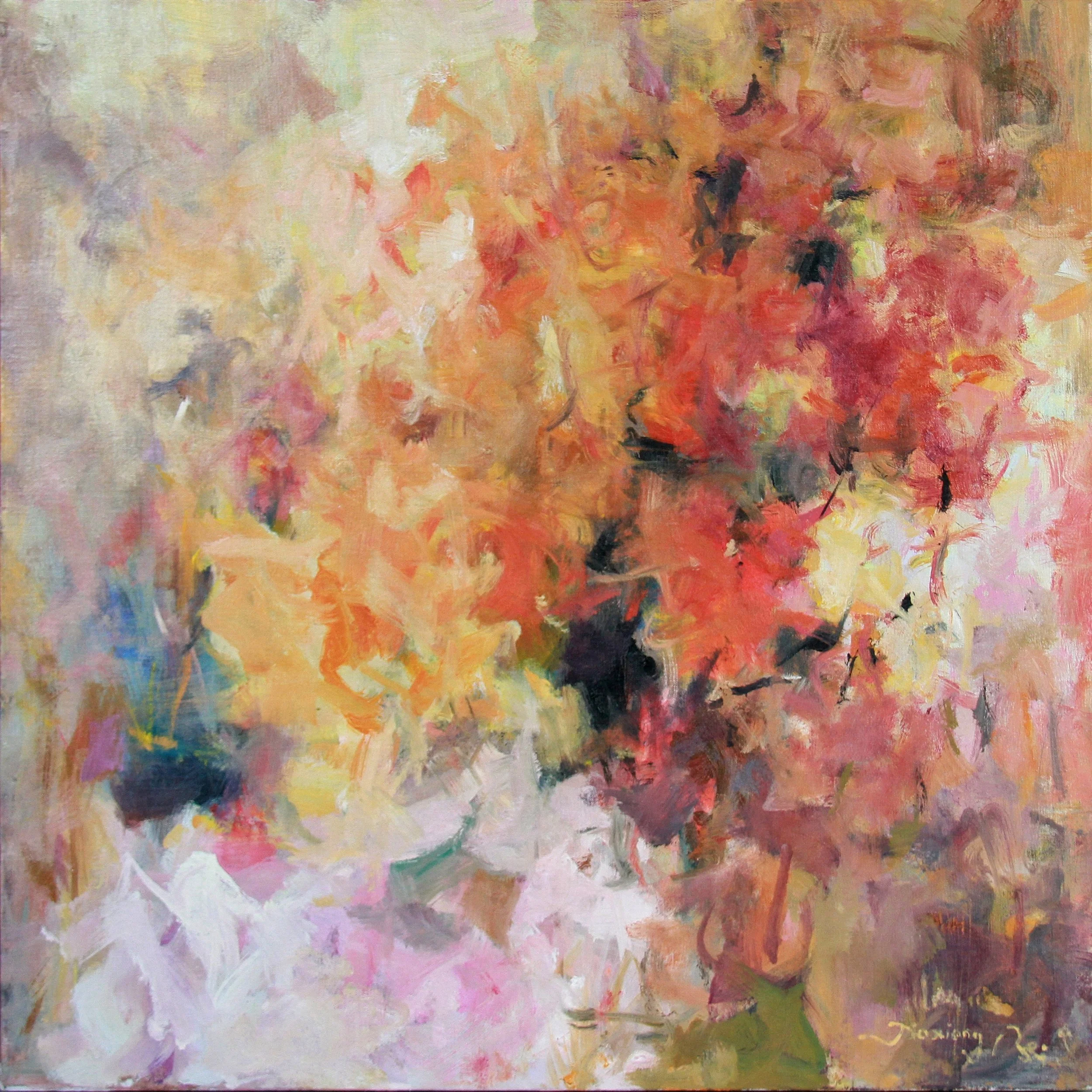 贝家骧 花律系列#F Floral Melody #F 布面油画 75×75cm 2018.jpg