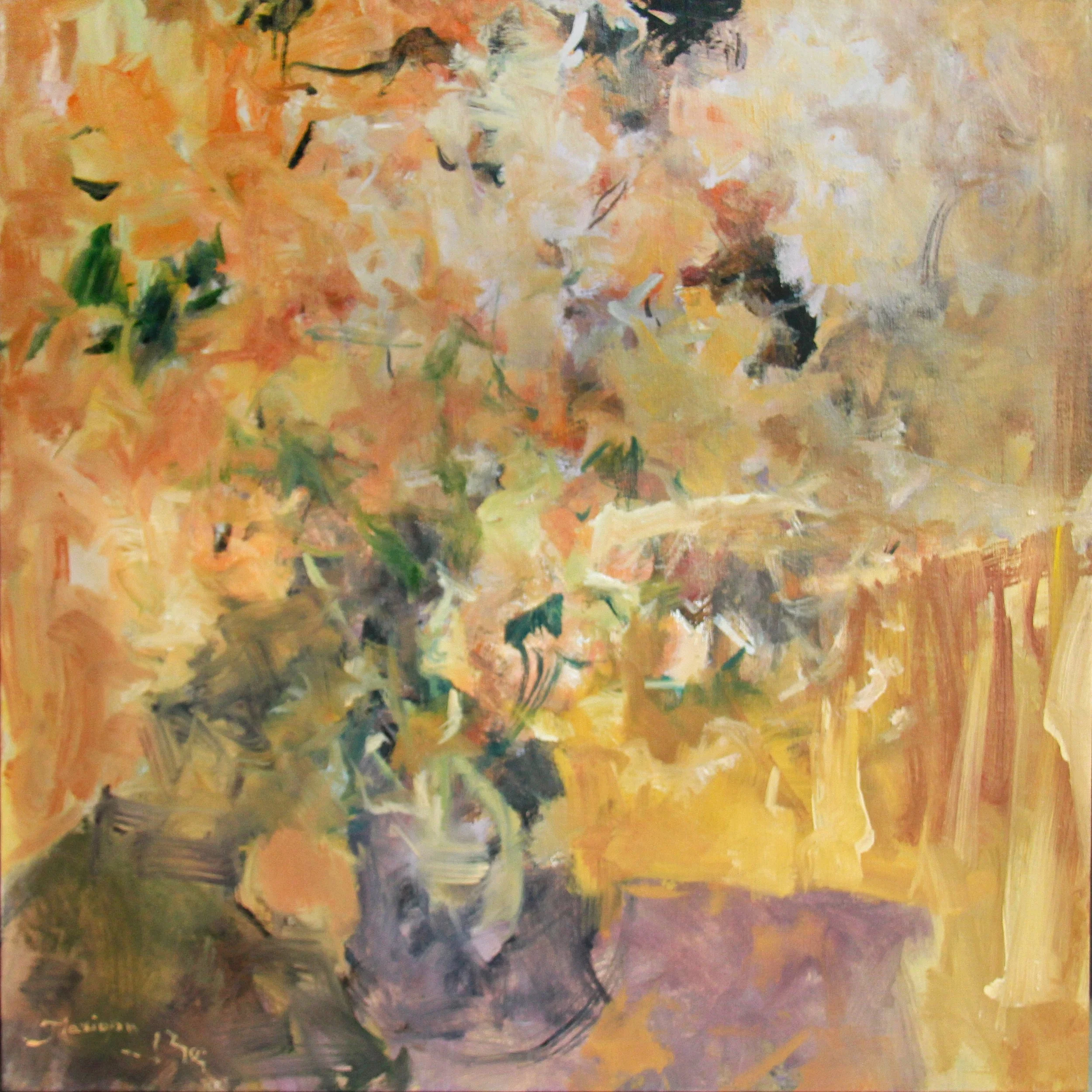 贝家骧 花律系列D Floral Melody D 布面油画 75×75cm 2018.jpg