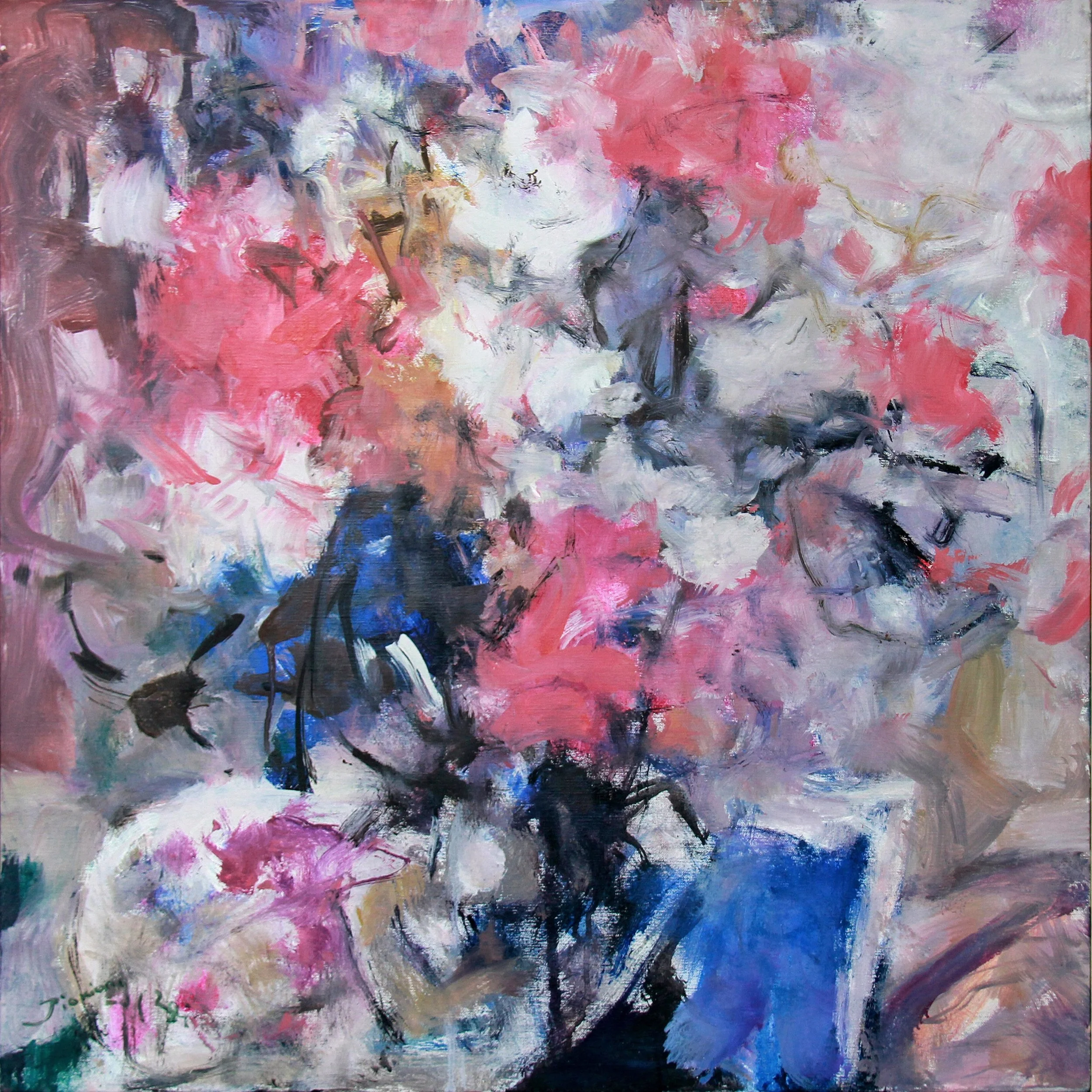 贝家骧 花律系列F Floral Melody F 布面油画 75×75cm 2018.jpg