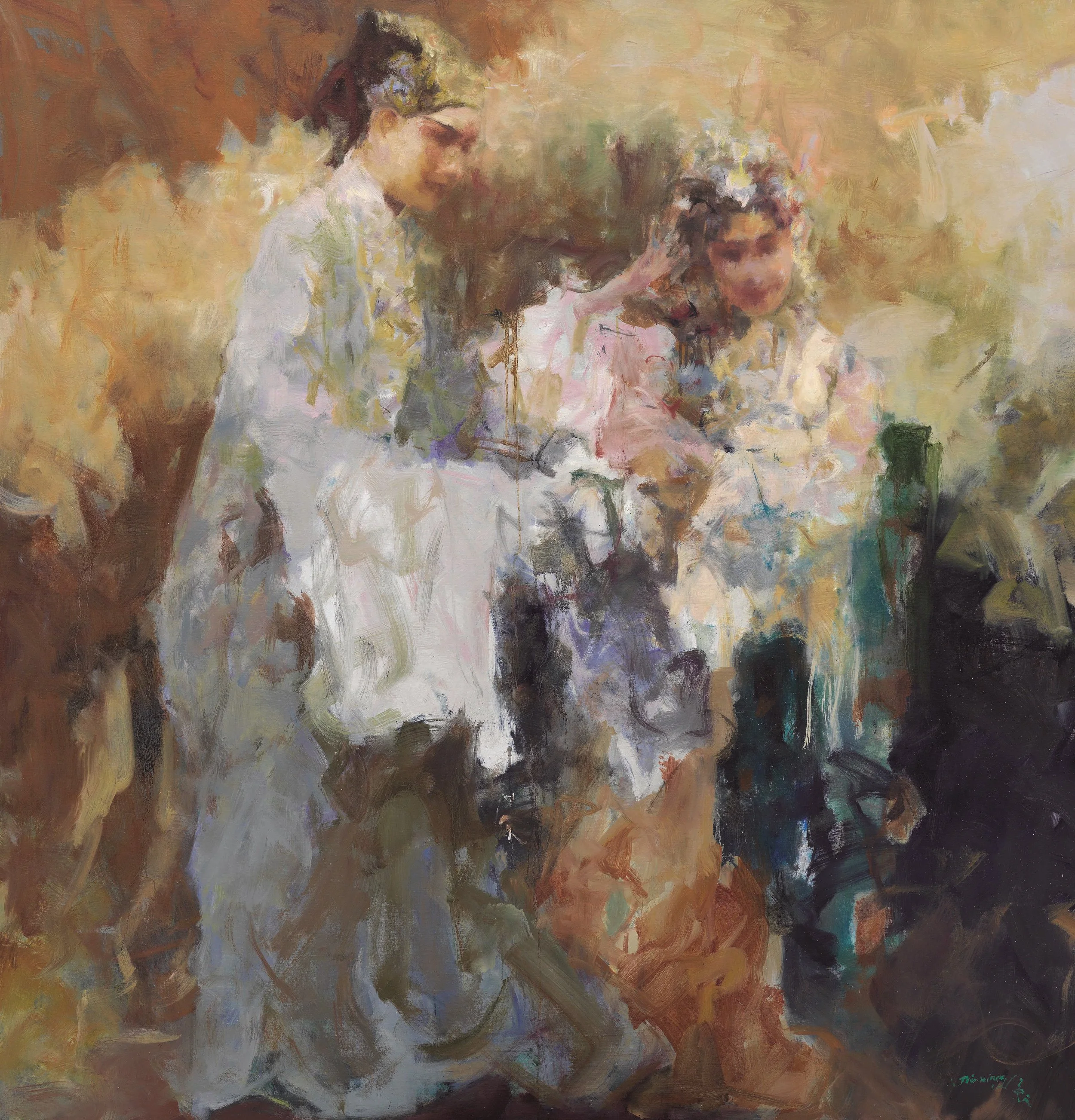 贝家骧 锦屏丽人 Gilded Beauty 布面油画 165×172cm 2018.jpg