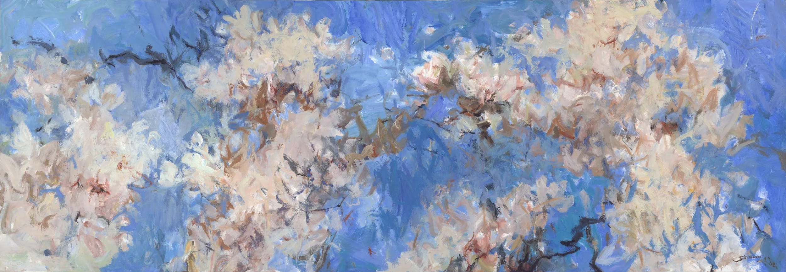 贝家骧 万萼千蕊 Sea of Blossoms 布面油画 330×115cm 2022.jpg