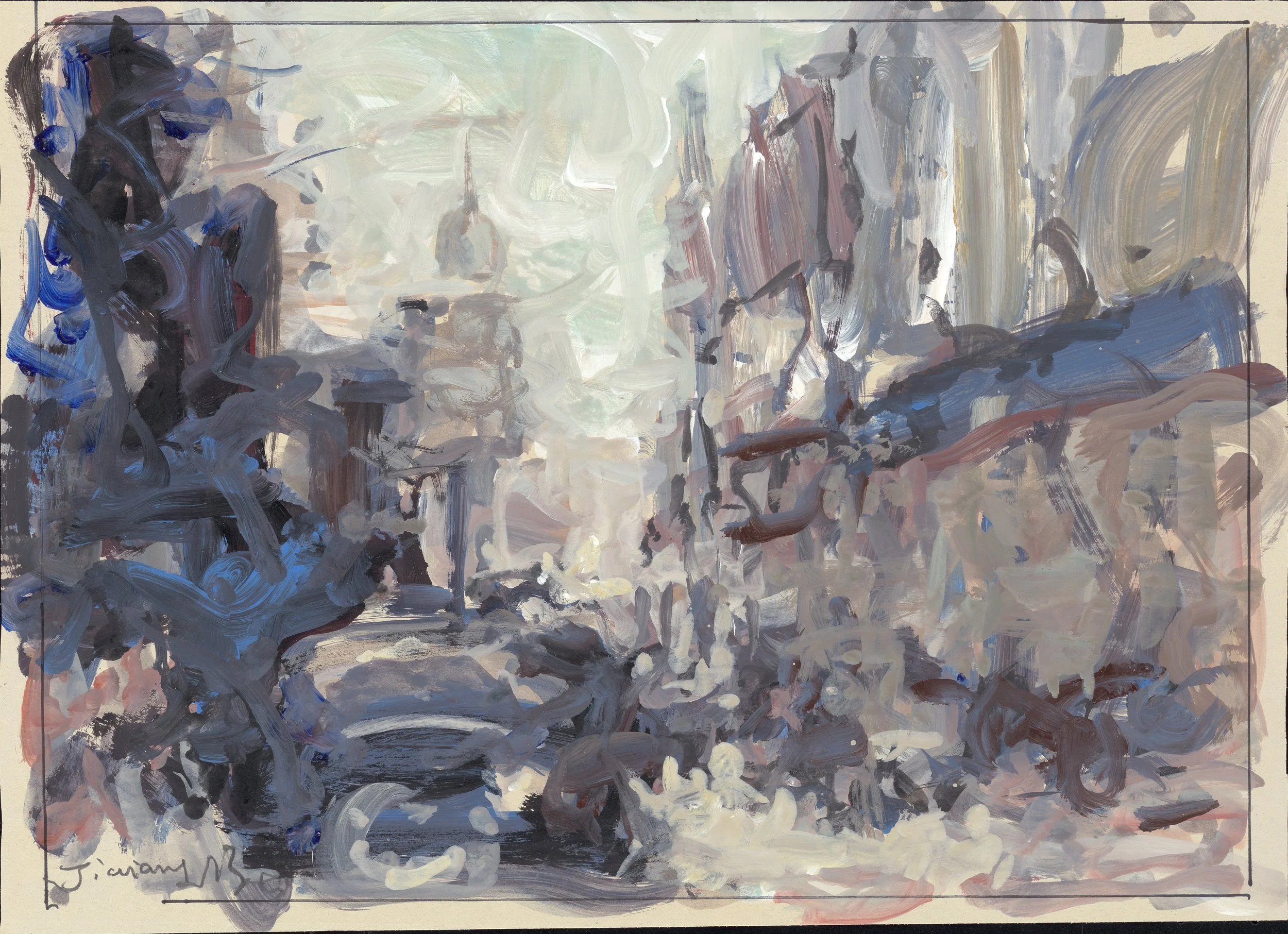 贝家骧 上海小景系列13 Shanghai Vignette 13 纸本丙烯 33×24cm 2022.jpg
