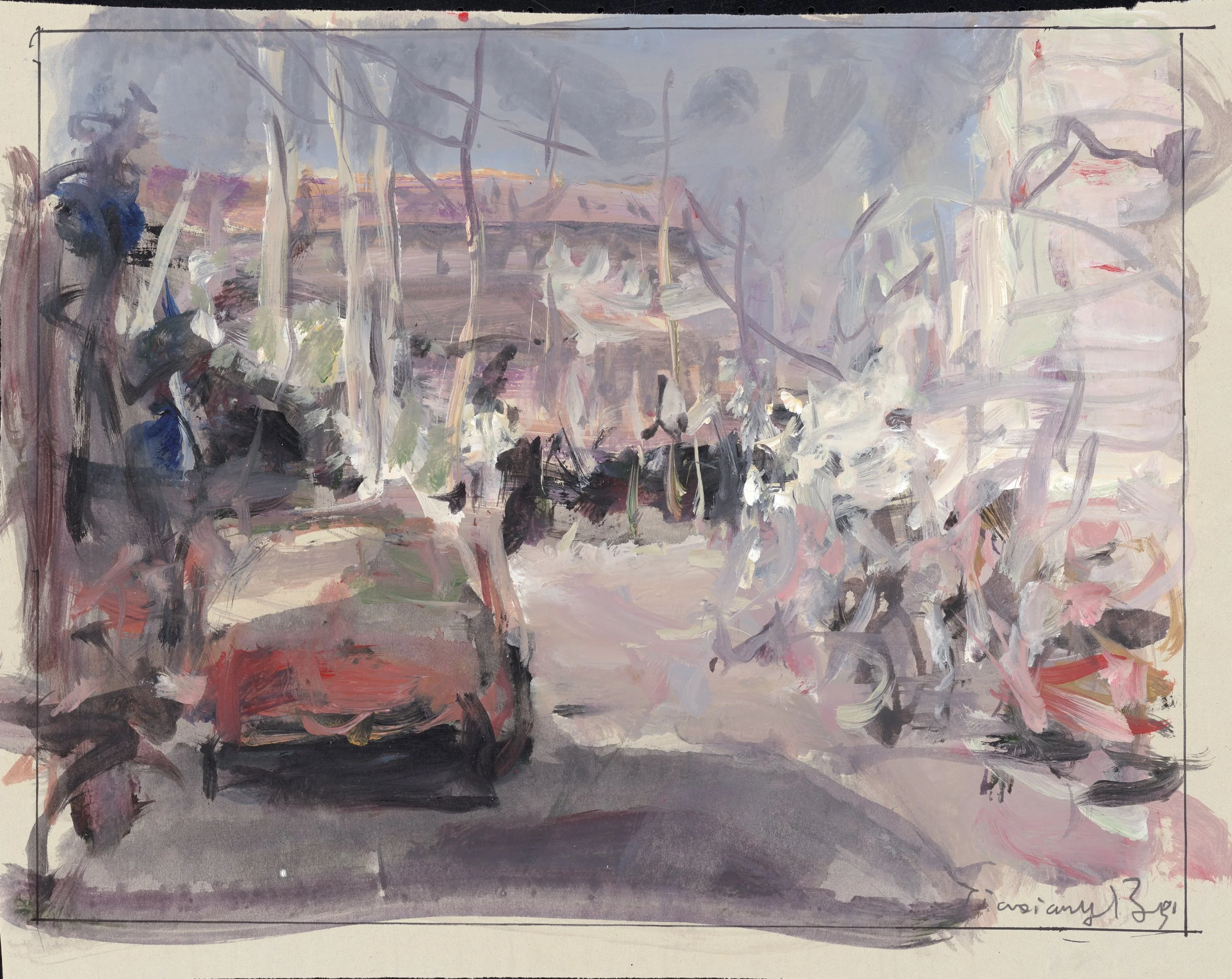 贝家骧 上海小景系列20 Shanghai Vignette 20 纸本丙烯 33×26cm 2022.jpg