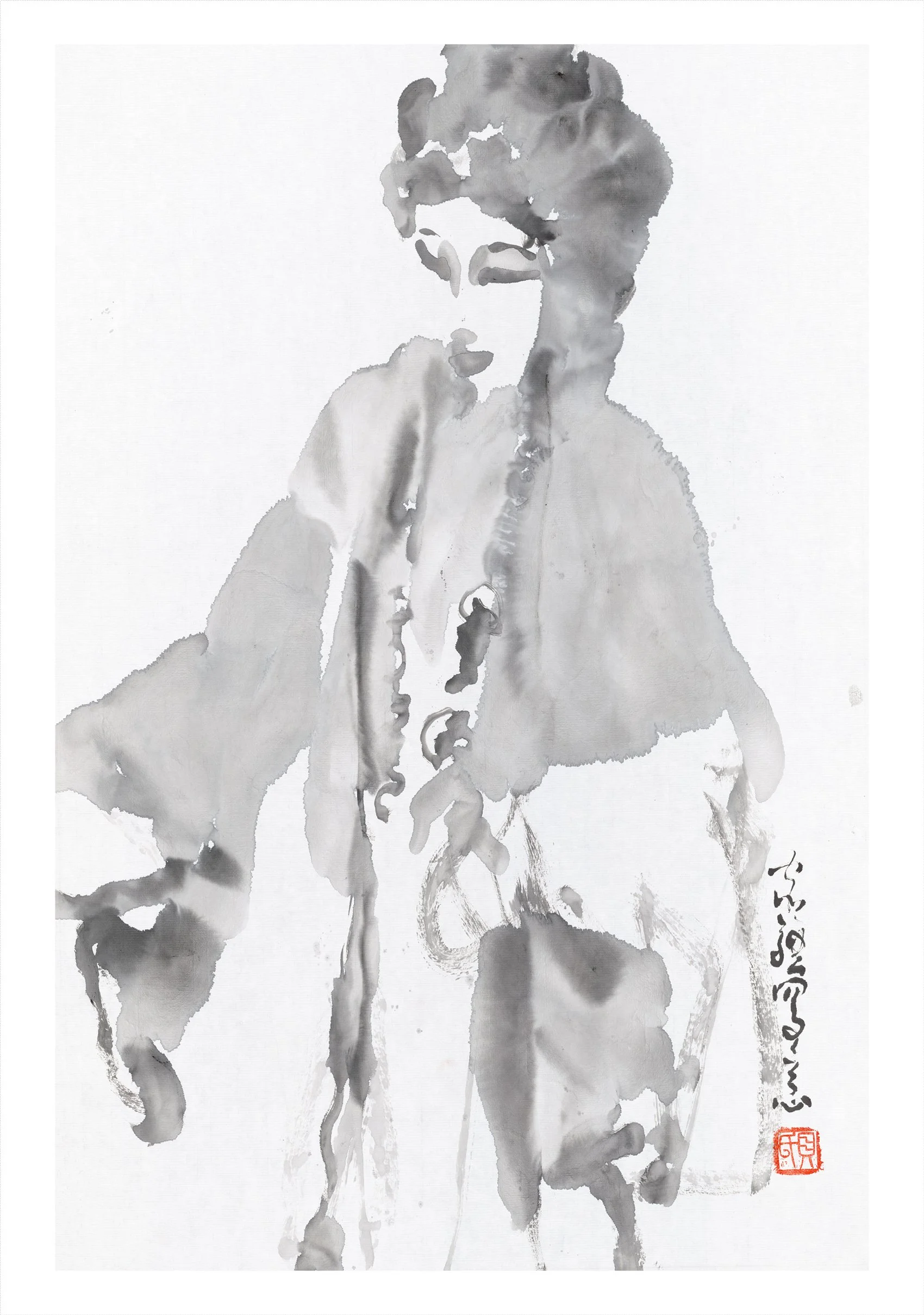 贝家骧 戏曲人物系列一 04 Opera Figure I 04 纸本水墨 45×67cm 2018.jpg