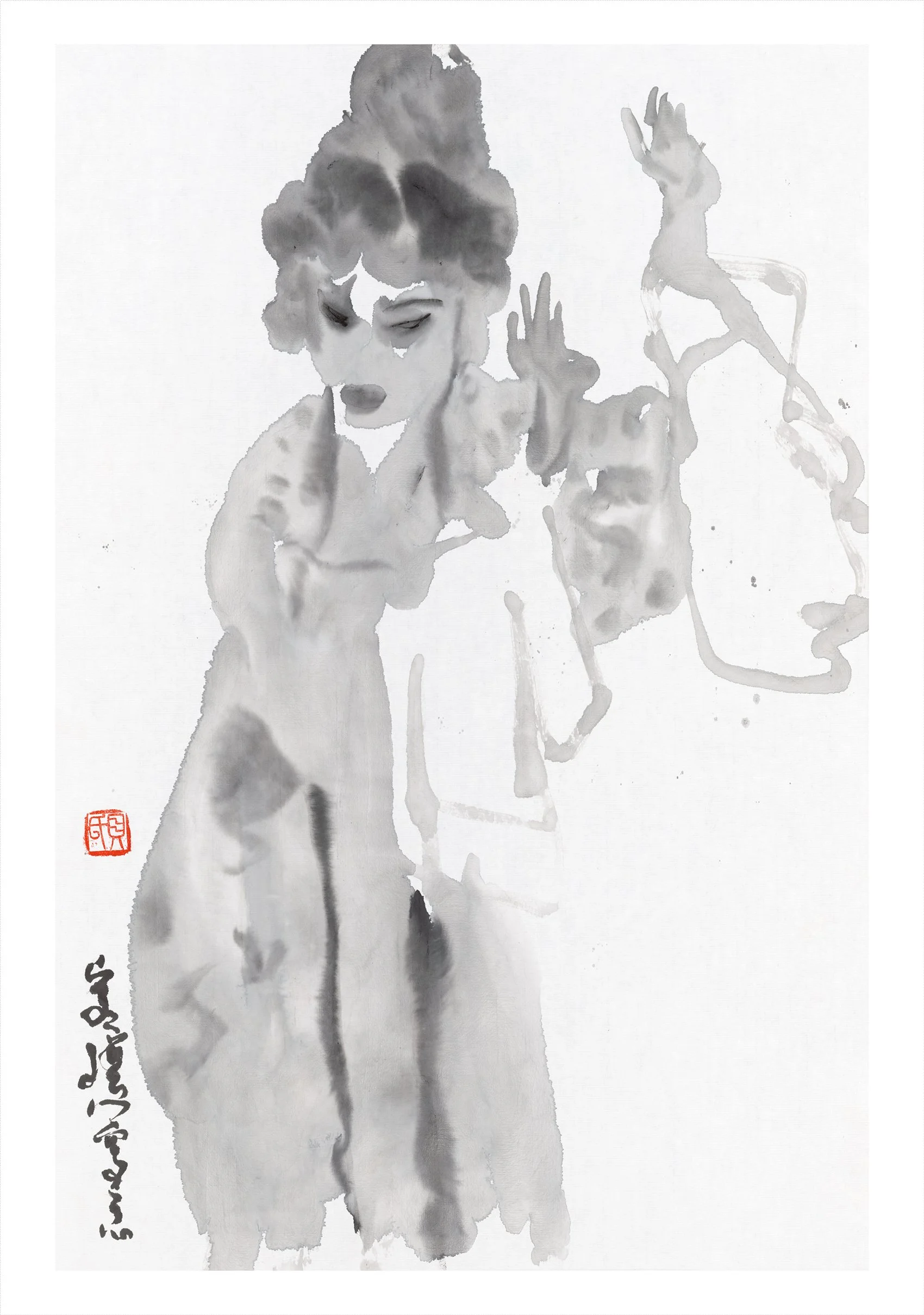 贝家骧 戏曲人物系列一 05 Opera Figure I 05 纸本水墨 45×67cm 2018.jpg