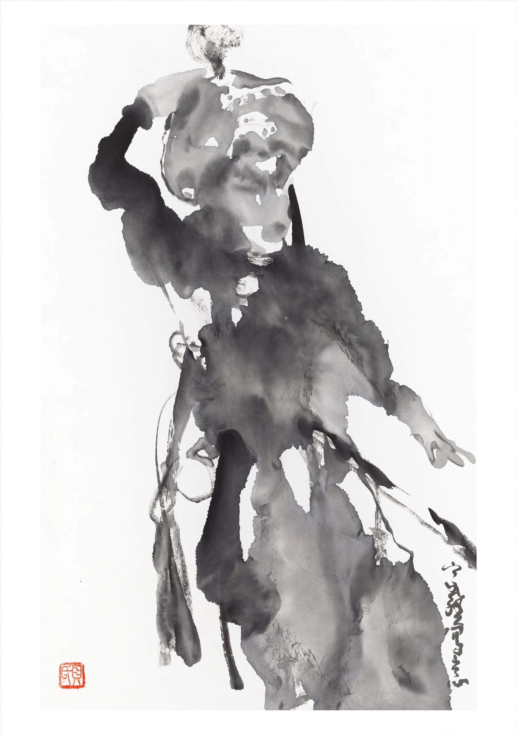 贝家骧 戏曲人物系列一 06 Opera Figure I 06 纸本水墨 45×67cm 2018.jpg