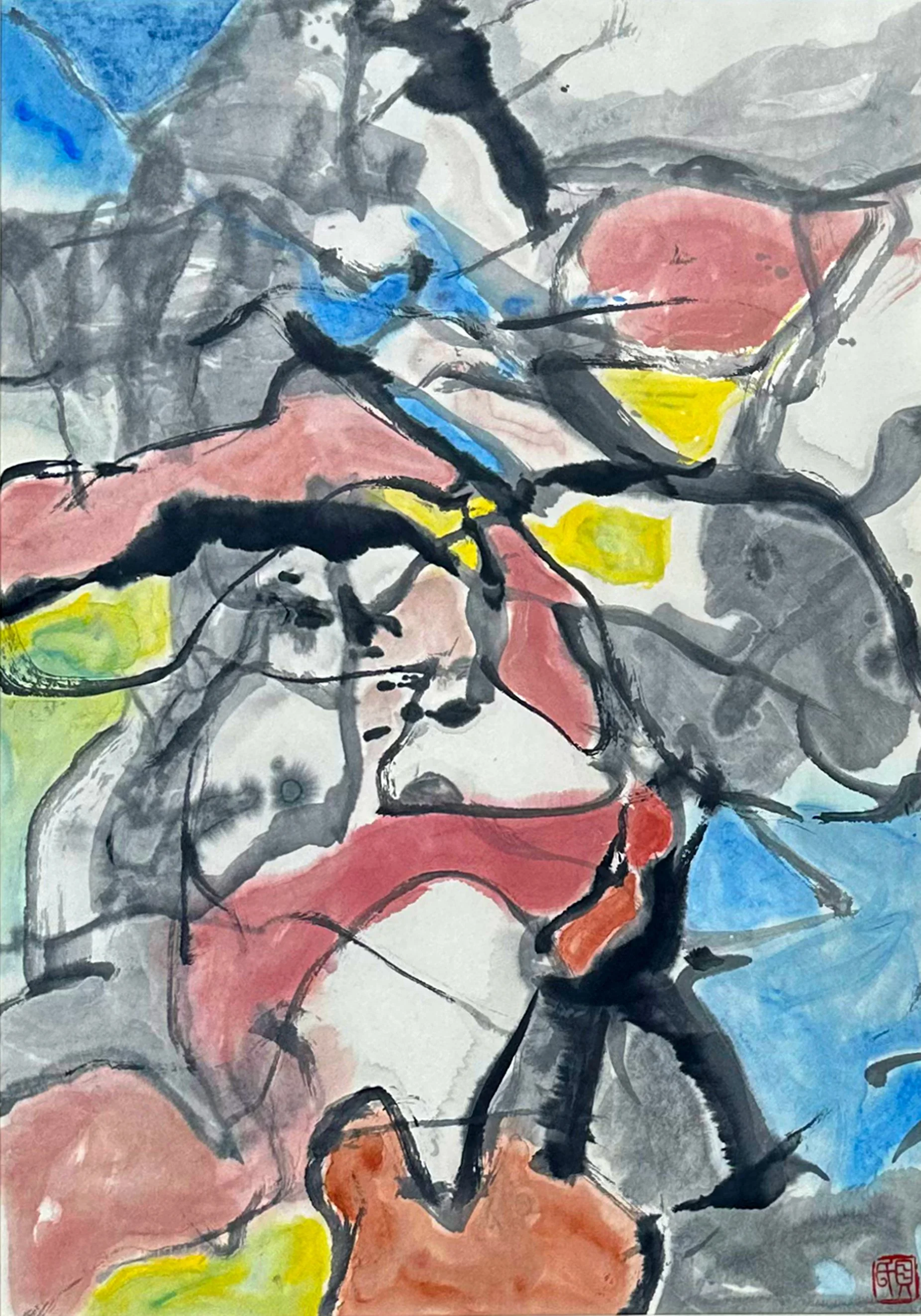 贝家骧 墨韵玄象系列10 Oriental Abstract 10 纸本水墨 49×70cm 2025.jpg