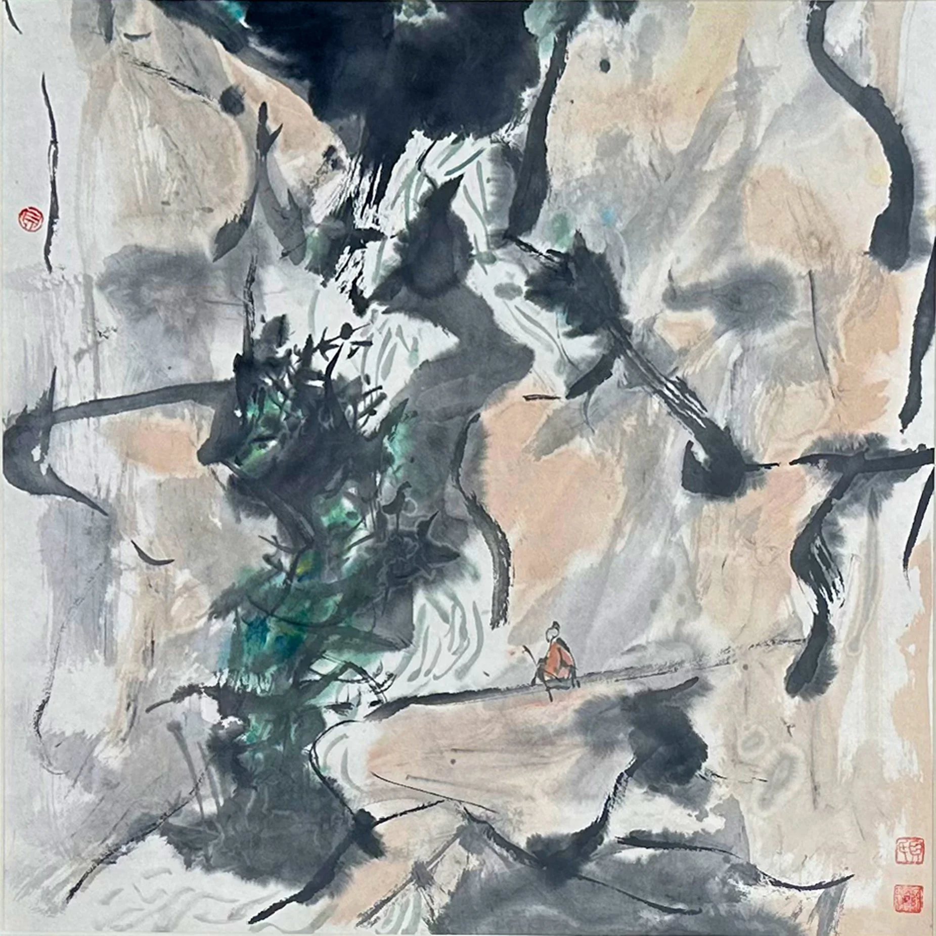 非对外展示 贝家骧 闲坐 At Ease 纸本水墨 49×49cm 2025.jpg
