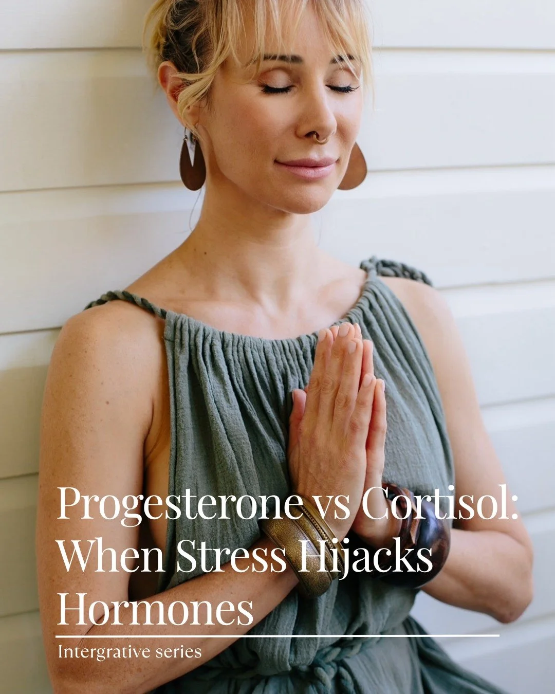 Progesterone vs Cortisol
Chronic stress shifts the balance between calm and survival.

Progesterone supports rest, sleep, and regulation. Cortisol supports alertness and mobilisation. Both are essential &mdash; until stress becomes chronic.

When cor
