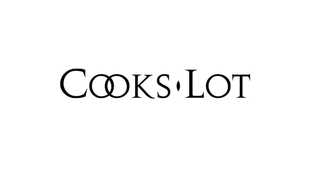 Logo with the text 'COOKS·LOT' in black on a white background.