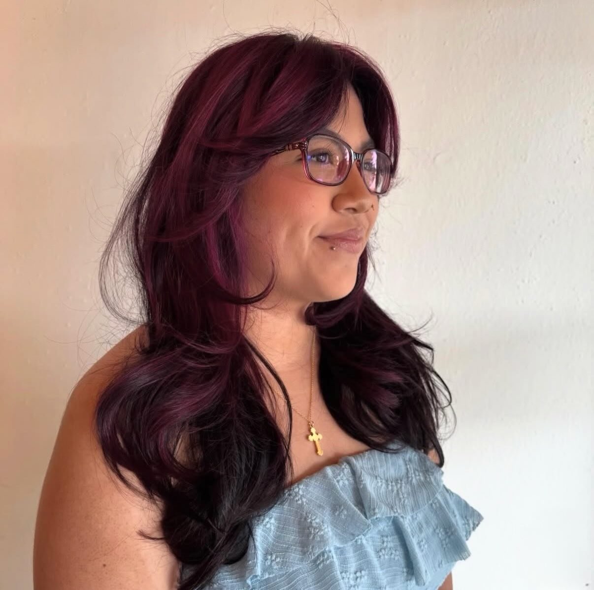 😍long layers and the bounciest blowout by @chachas_stylzz #goodlooksandgoodvibes #lamesasalon #sandiegostylist #lamesahair #goodhair