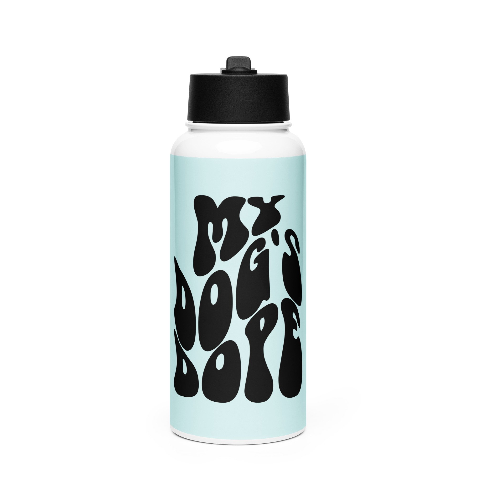 MDD Stainless steel water bottle with a straw lid