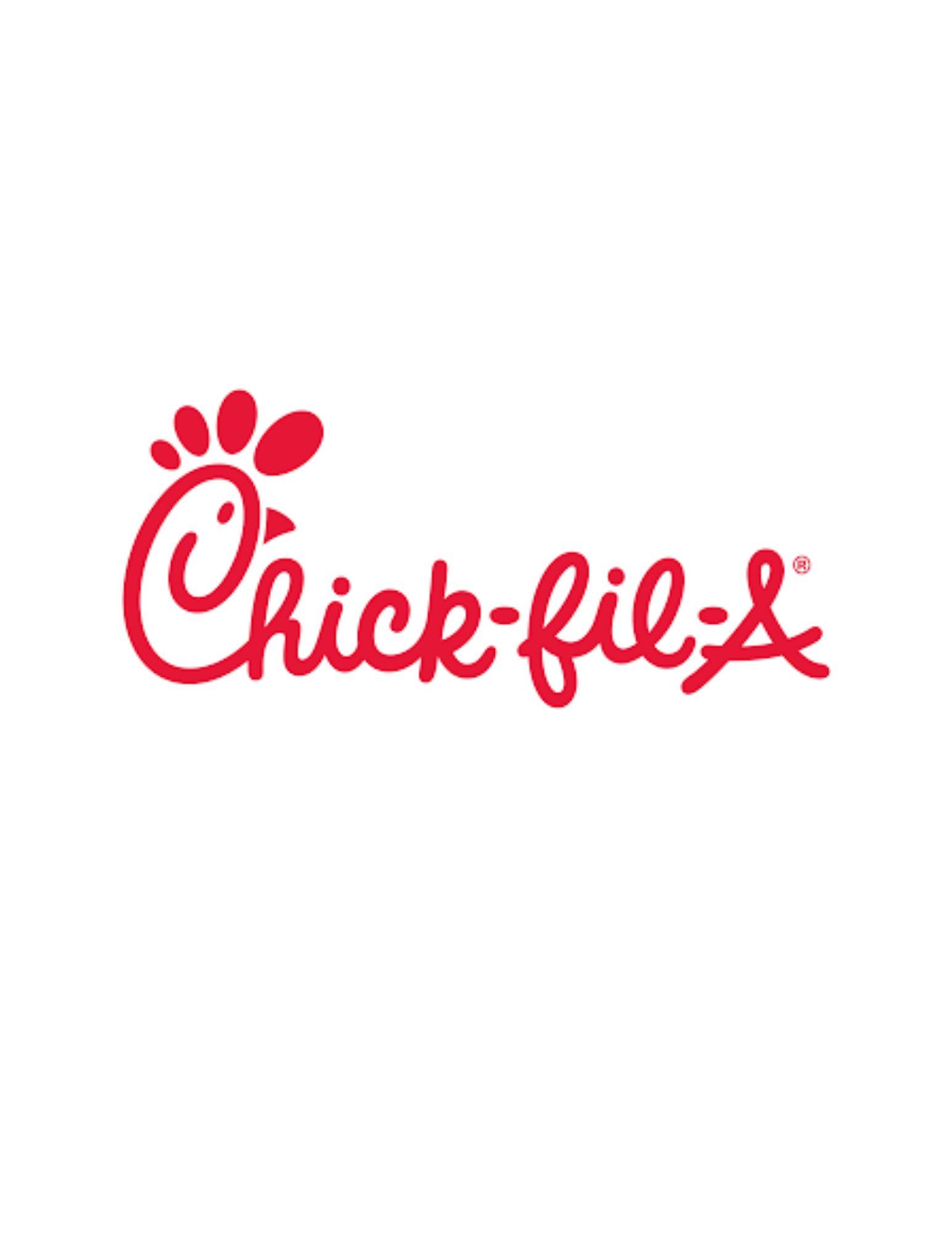 Red neon Chick-fil-A logo with stylized chicken profile and text.