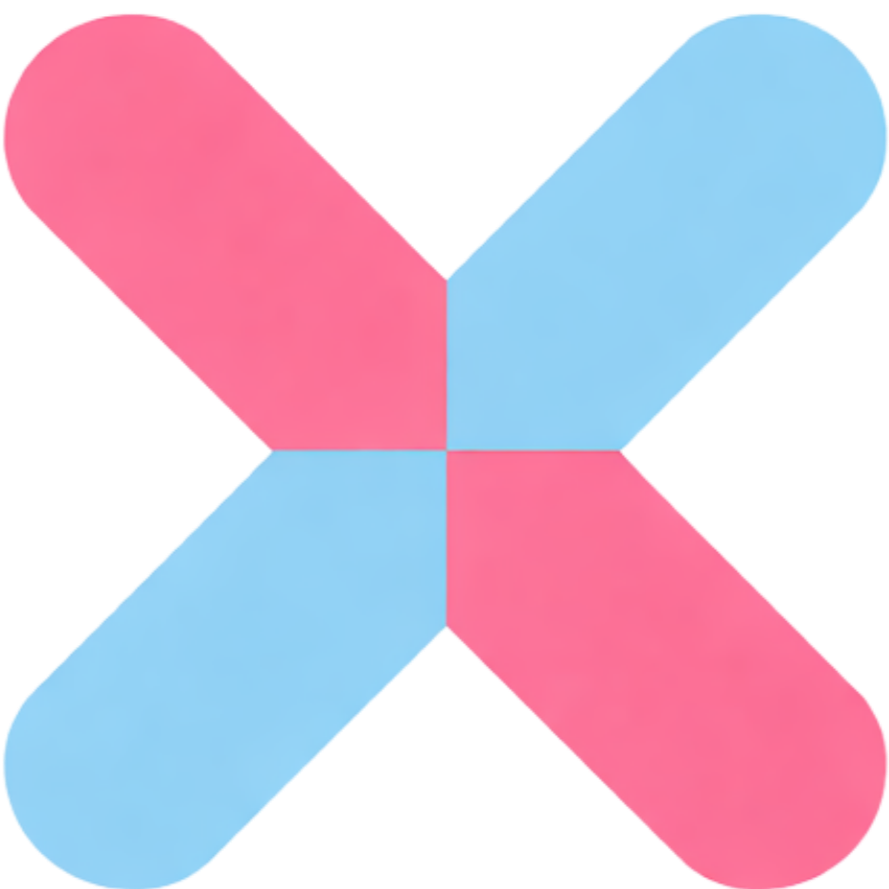 Geometric drawing of an outline square with sections divided by vertical, horizontal, and diagonal lines.
