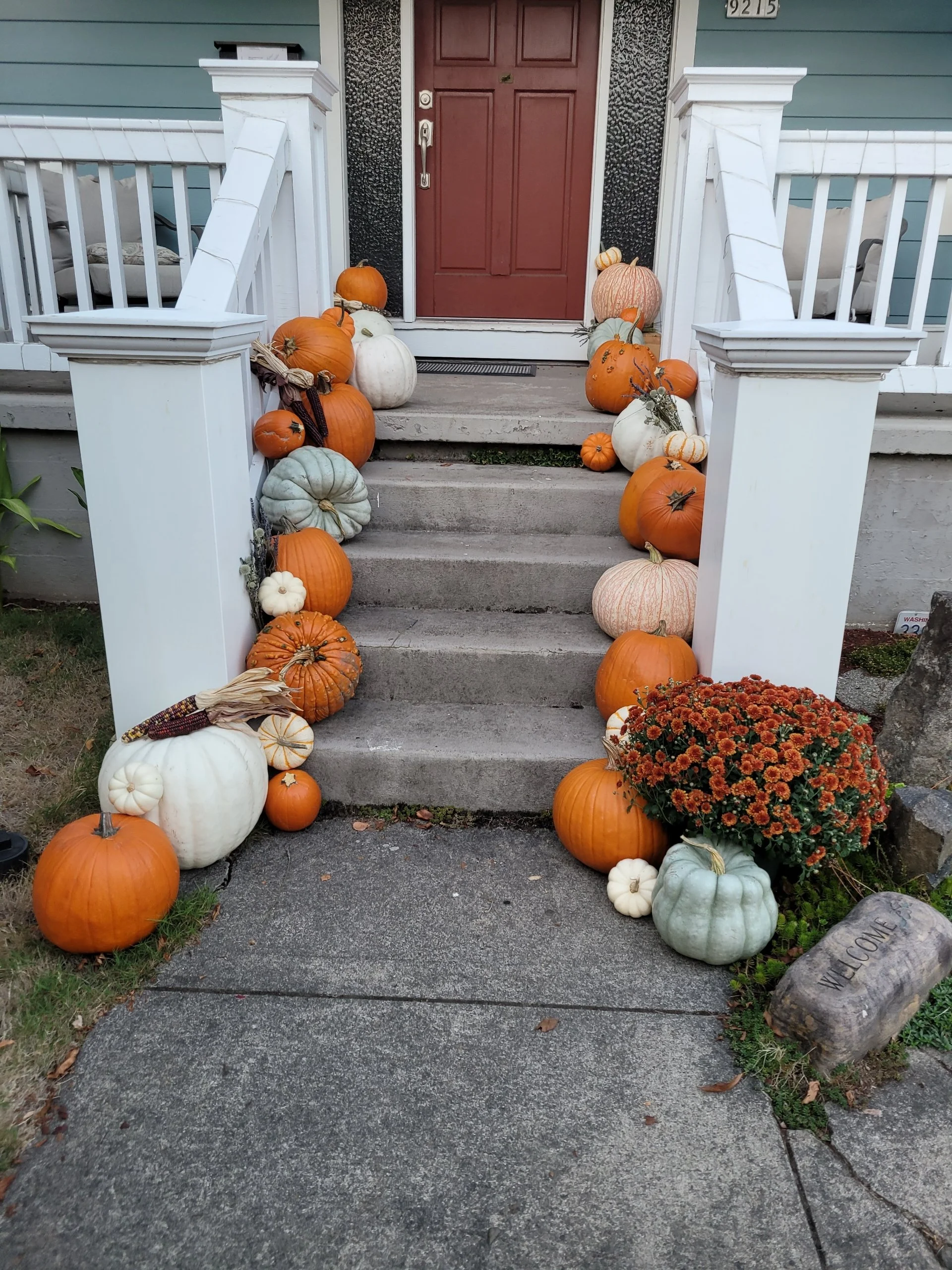 Curated Portland porschape with heirloom pumpkins
