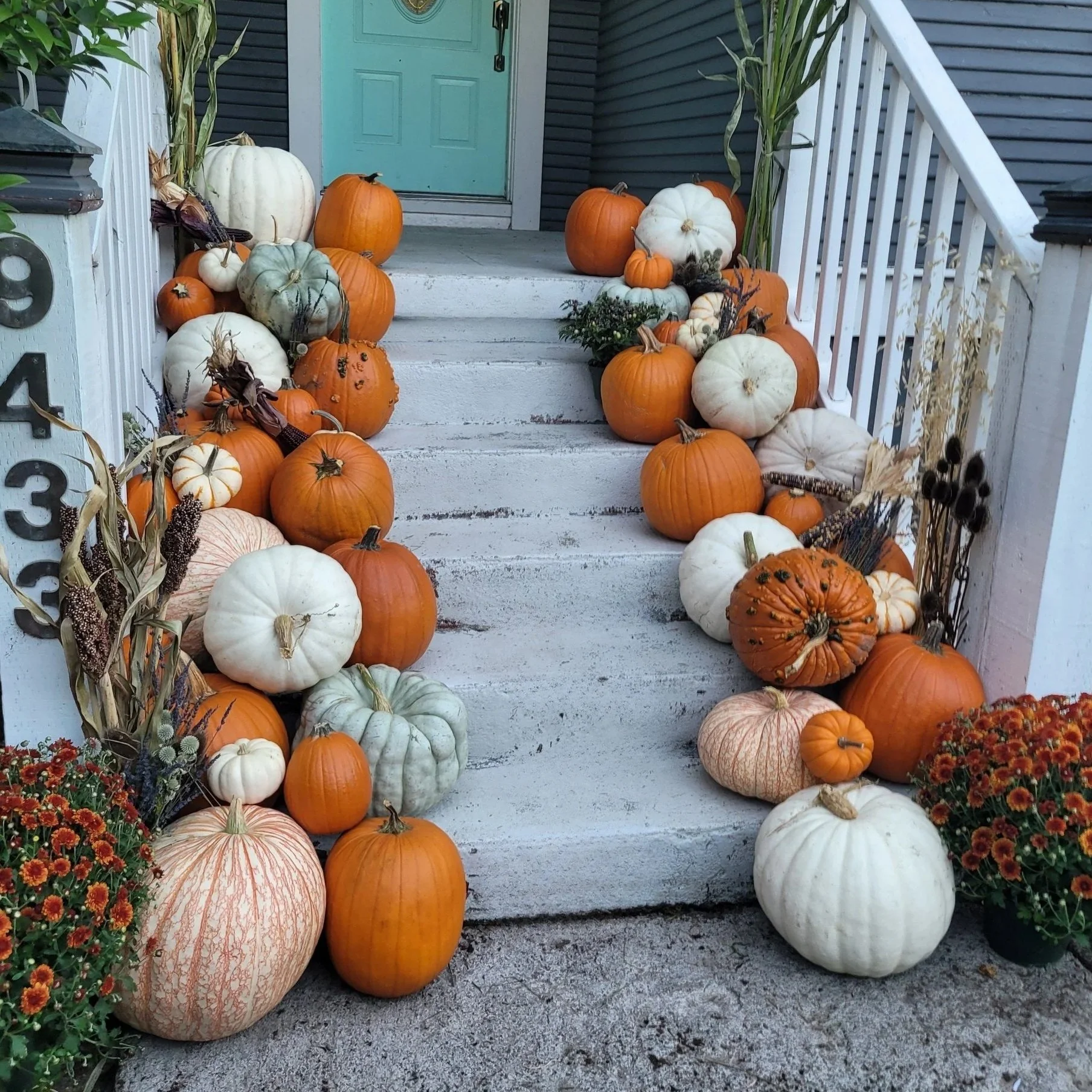 Seasonal Pumpkin Styling. Portland luxury porch decor