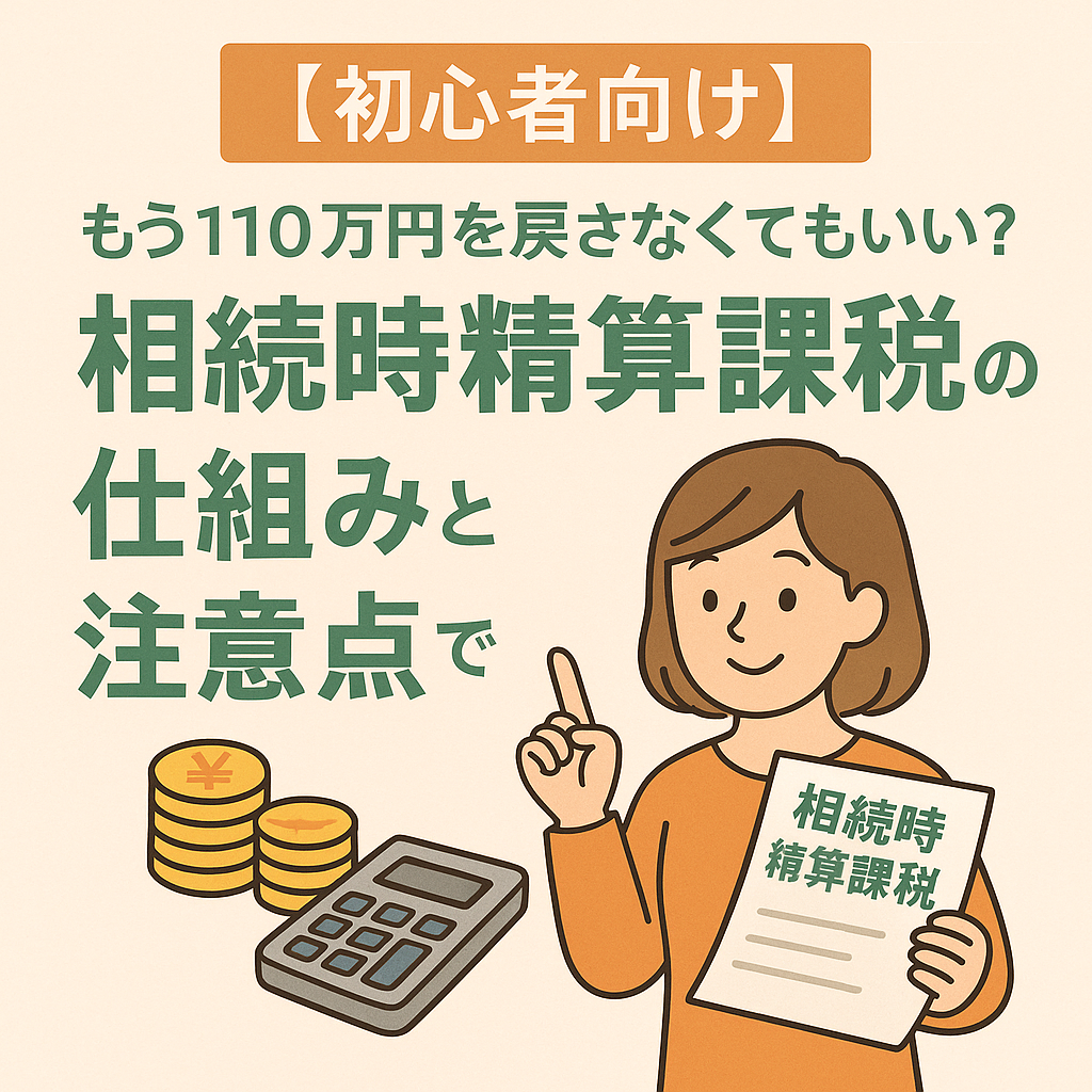 【初心者向け】もう110万円を戻さなくてもいい？　相続時精算課税の仕組みと注意点をやさしく解説