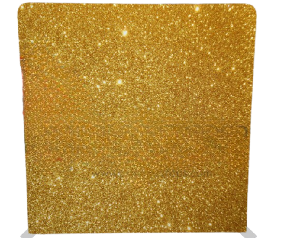 Gold glitter photo booth backdrop for glamorous parties, corporate events, and celebrations
