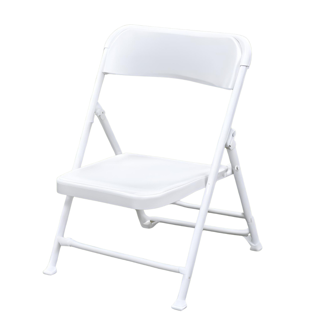 White folding plastic chair rental for weddings birthday parties and outdoor events in Tri-Cities WA by Luna Event Rentals