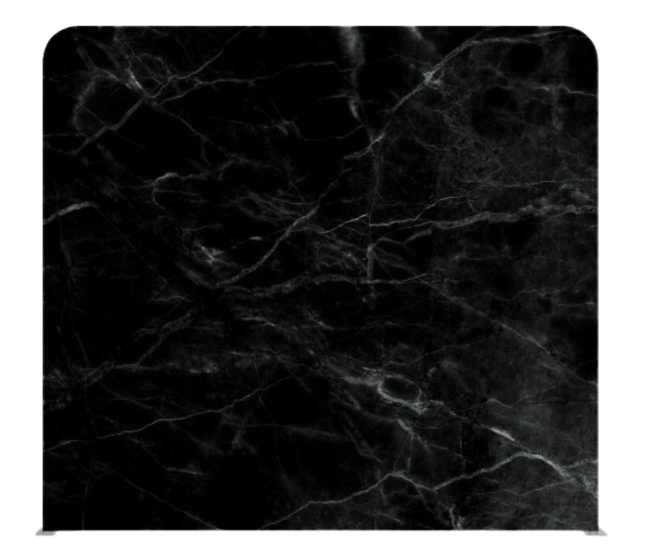 Black marble texture photo booth backdrop rental for weddings and events in Tri-Cities WA by Luna Event Rentals