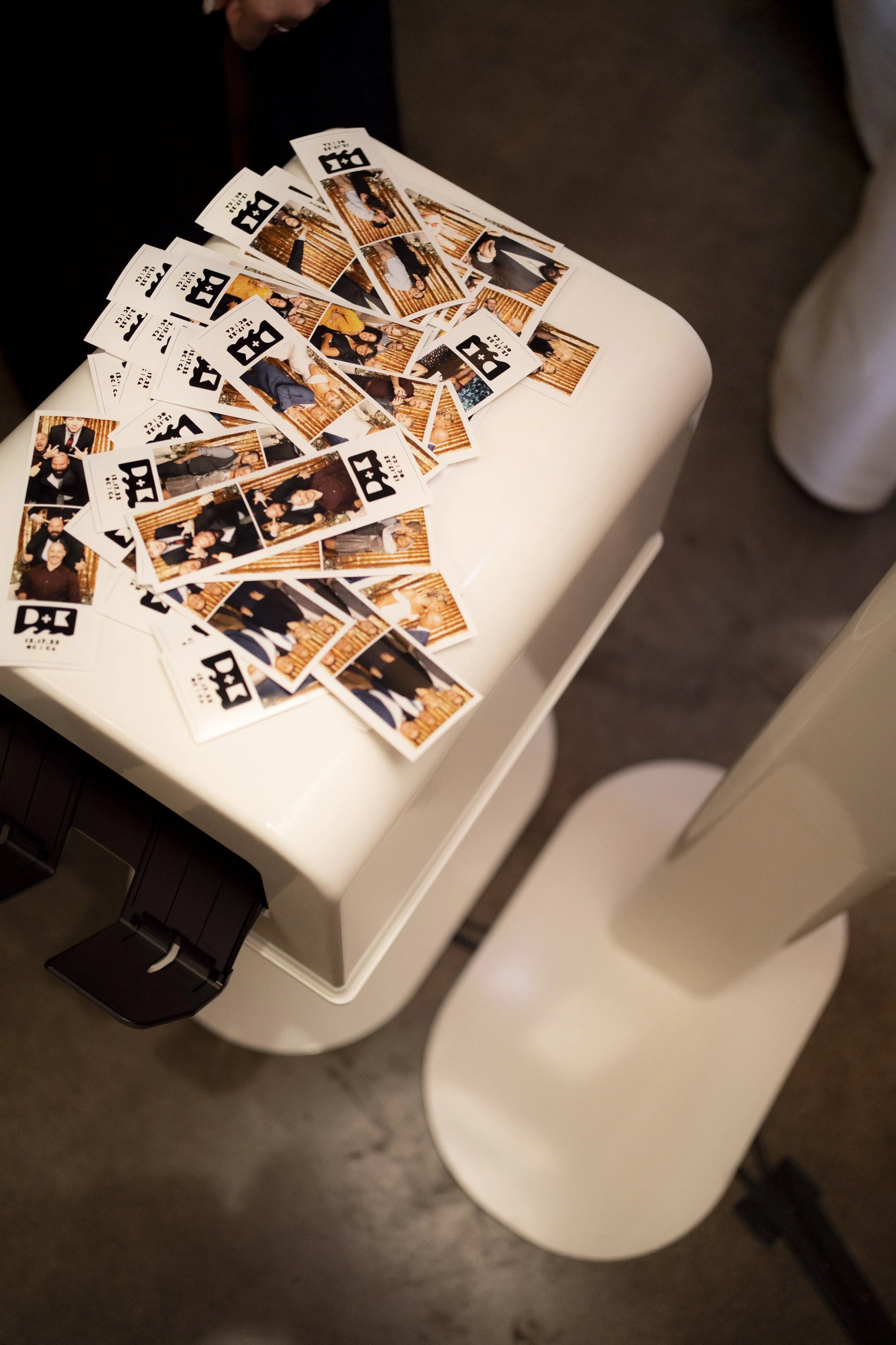 Instant photo booth prints included with Luna Event Rentals photo booth packages