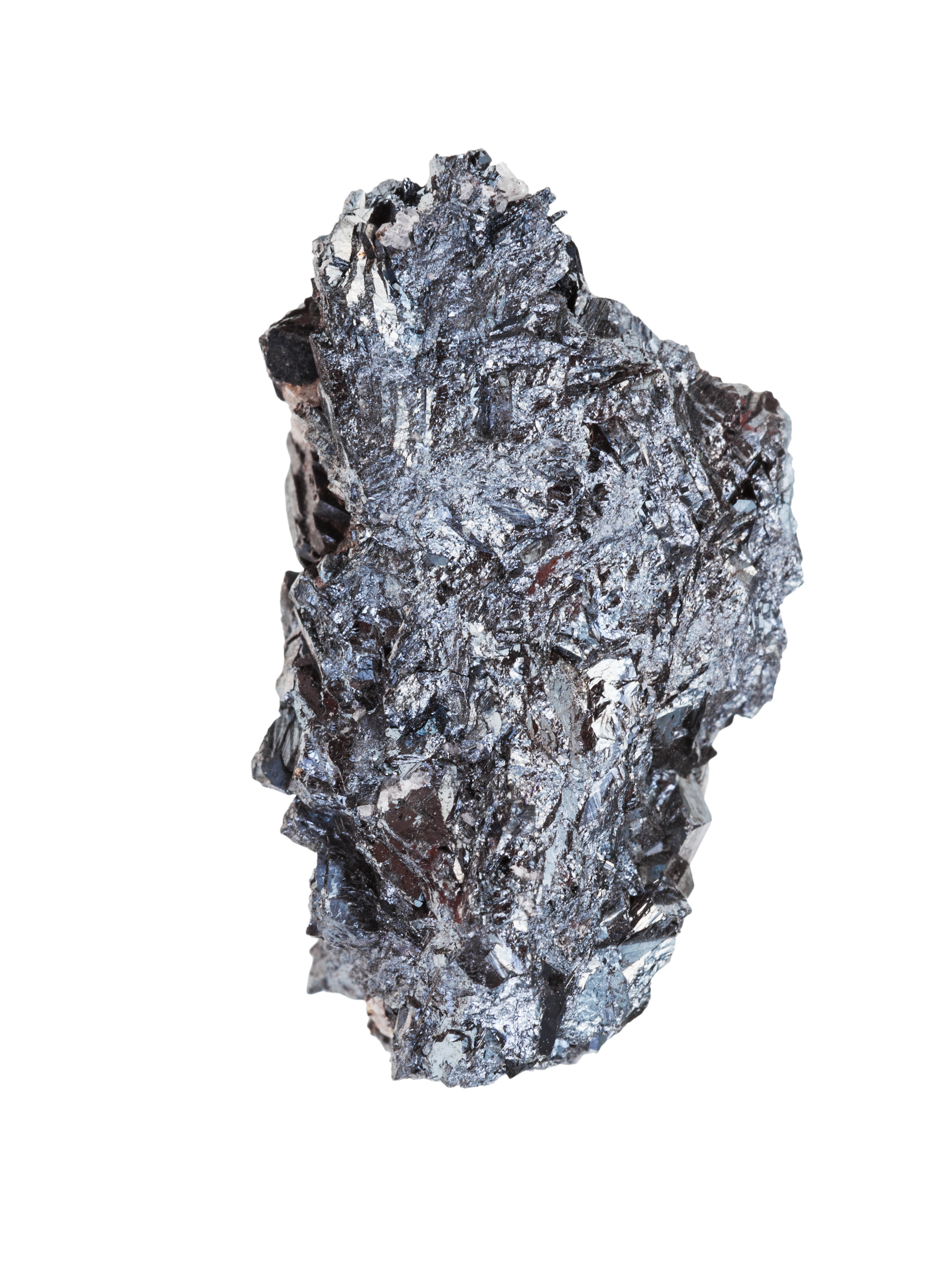 Piece of hematite iron ore stone isolated