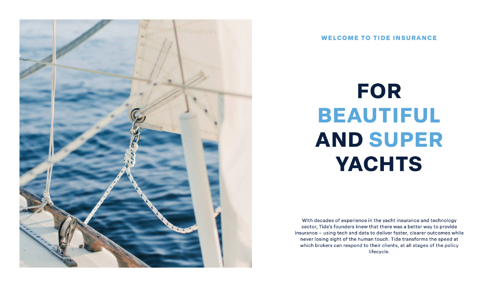 Close-up of a sailboat's rigging and sail on a calm blue sea.