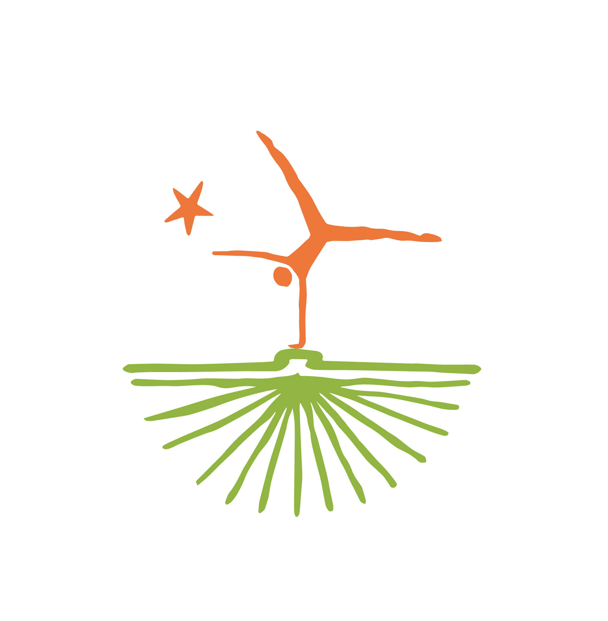 Logo for Llibres as Cultural Hub featuring an abstract tree with orange branches, a star, and green roots, encircled by the text 'Llibres as Cultural Hub'.