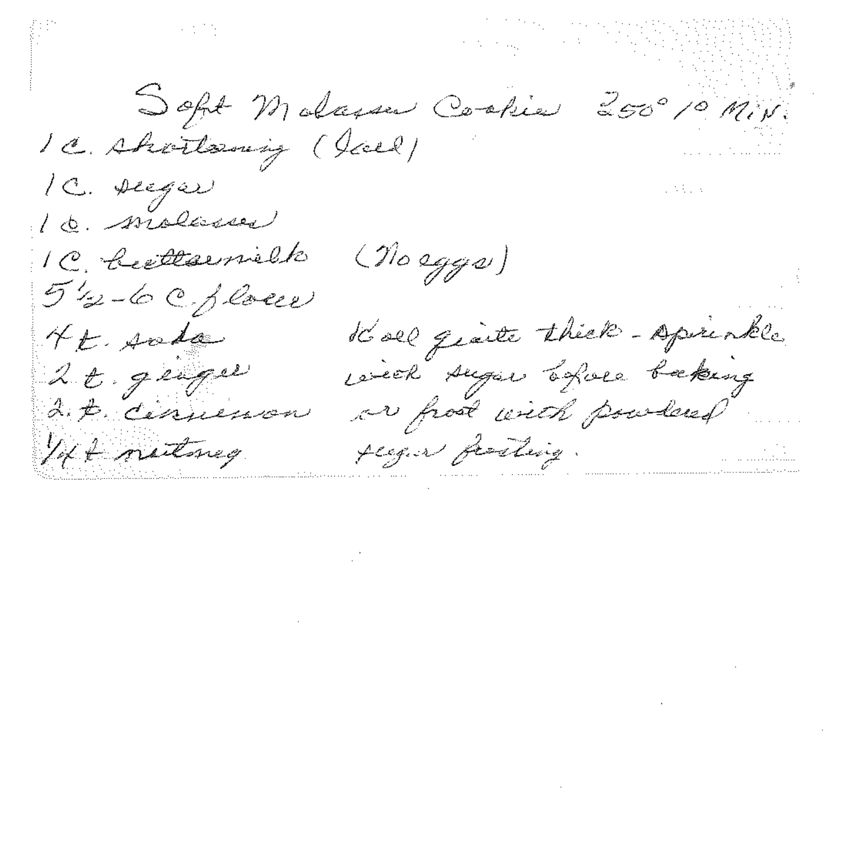 Soft Molasses Cookies recipe from Clarice’s collection