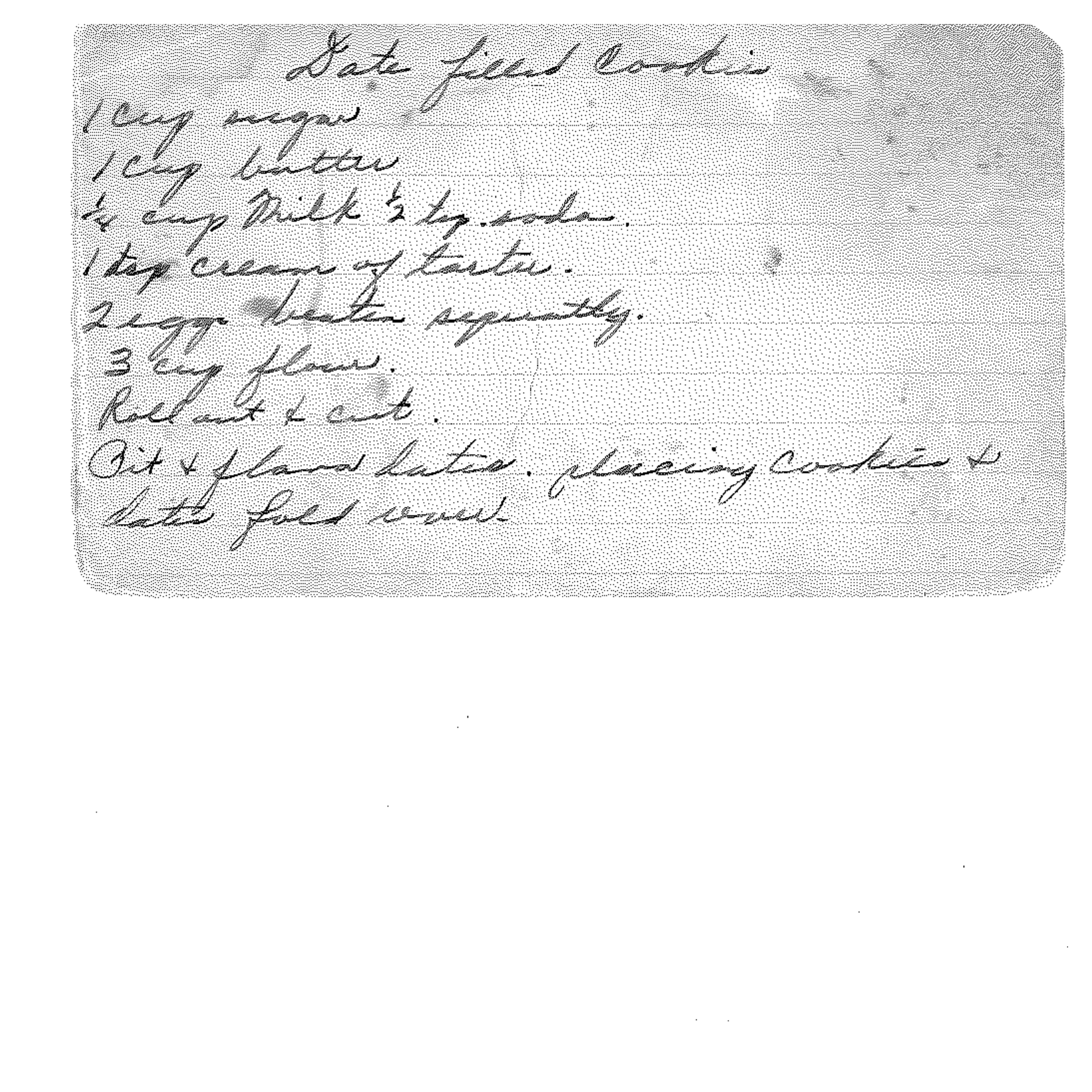 Date-Filled Cookies recipe from Clarice’s collection