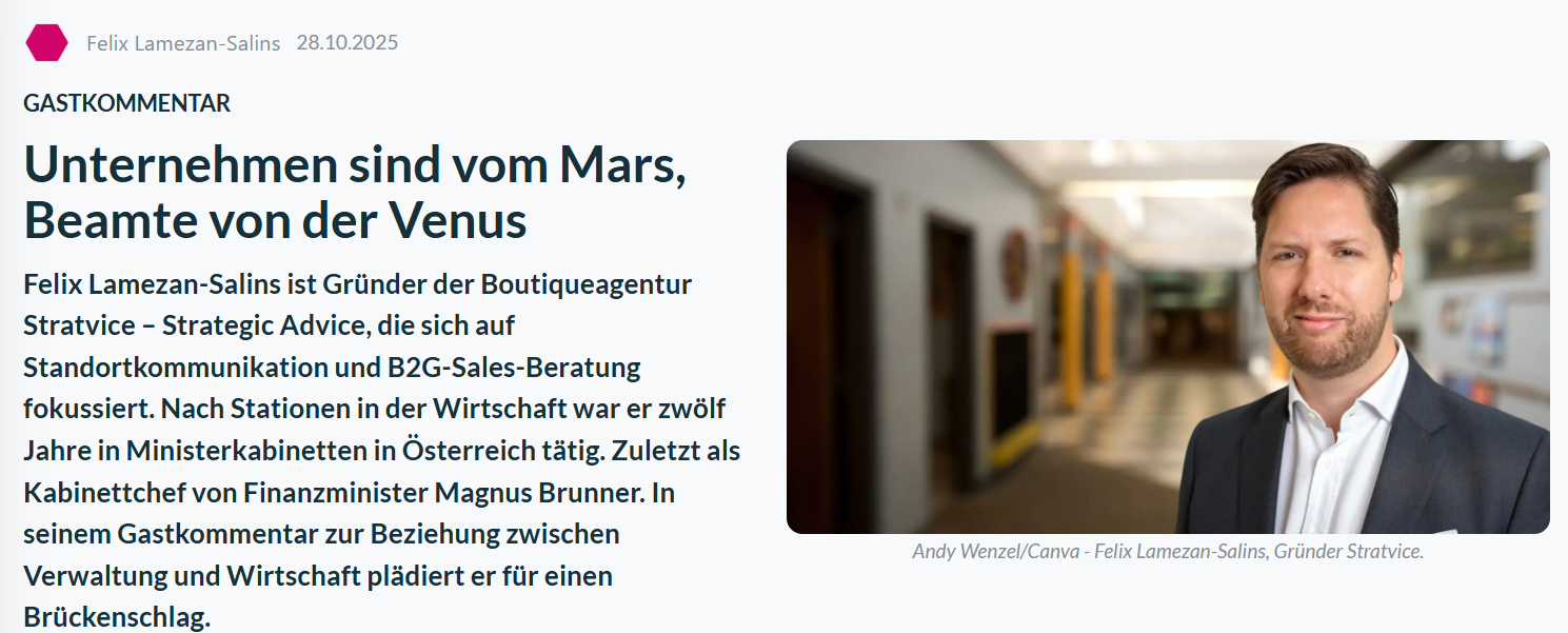 Unternehmen sind vom Mars, Beamte von der Venus 