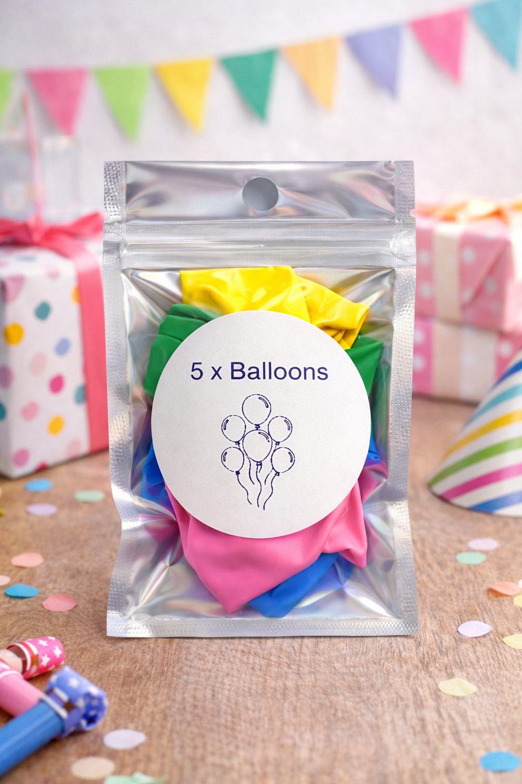 12-Inch Colourful Balloons – Pack of 5
