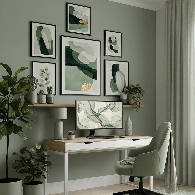Sage Green Office Ideas