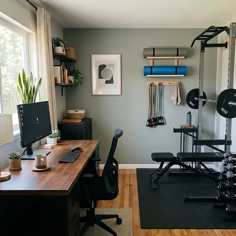 Home Gym and Office Combo Ideas