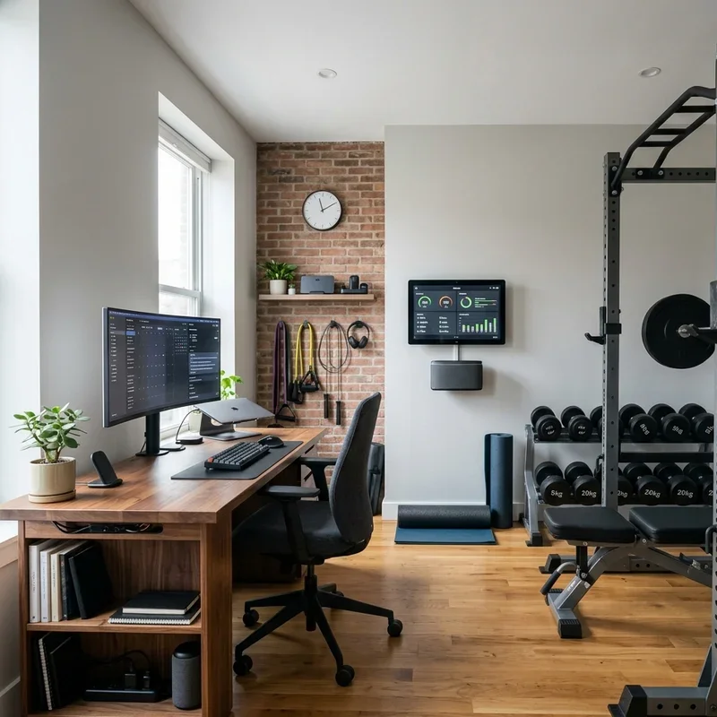 Home Gym and Office Combo Ideas