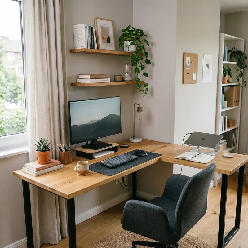 15 Home Office Ideas With L Shaped Desk to Maximize Space