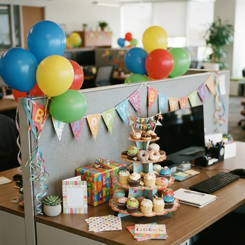 Office Cubicle Birthday Decoration Ideas