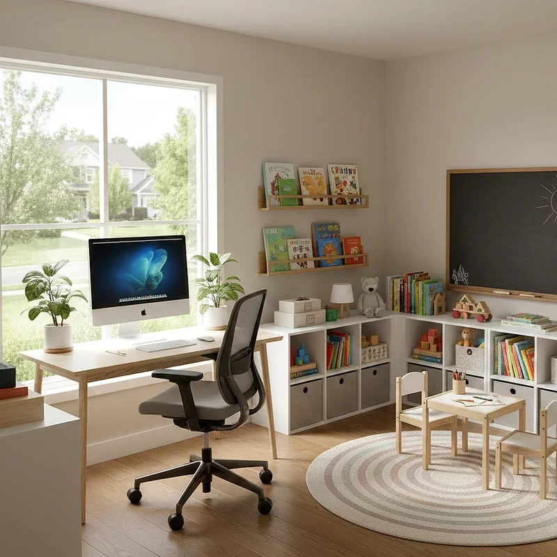 Office and Playroom Combo Ideas