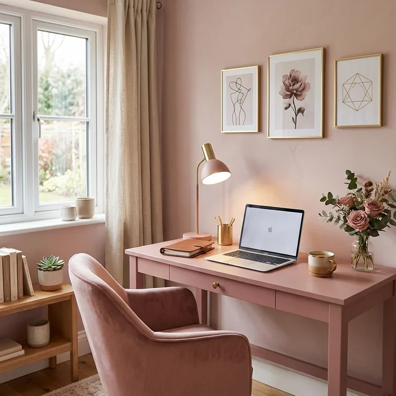 Pink Home Office Ideas